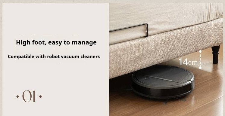 Fabric French Retro Soft Back Bed