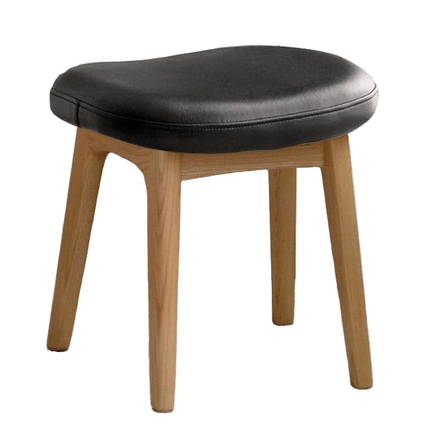 Black Walnut, Ash, Oak Solid Wood Makeup Soft Stool