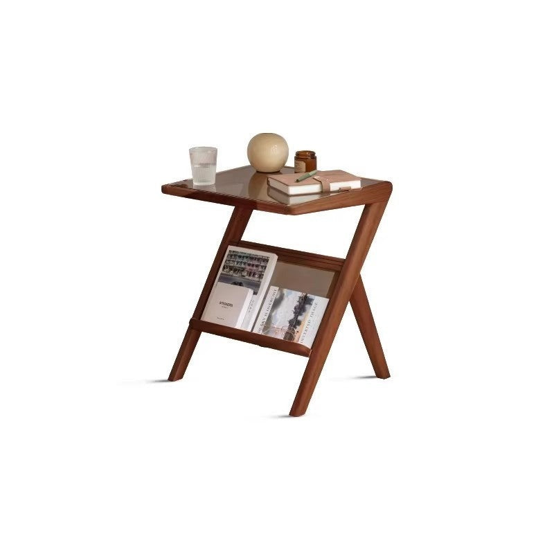 Beech Solid wood side glass creative corner)