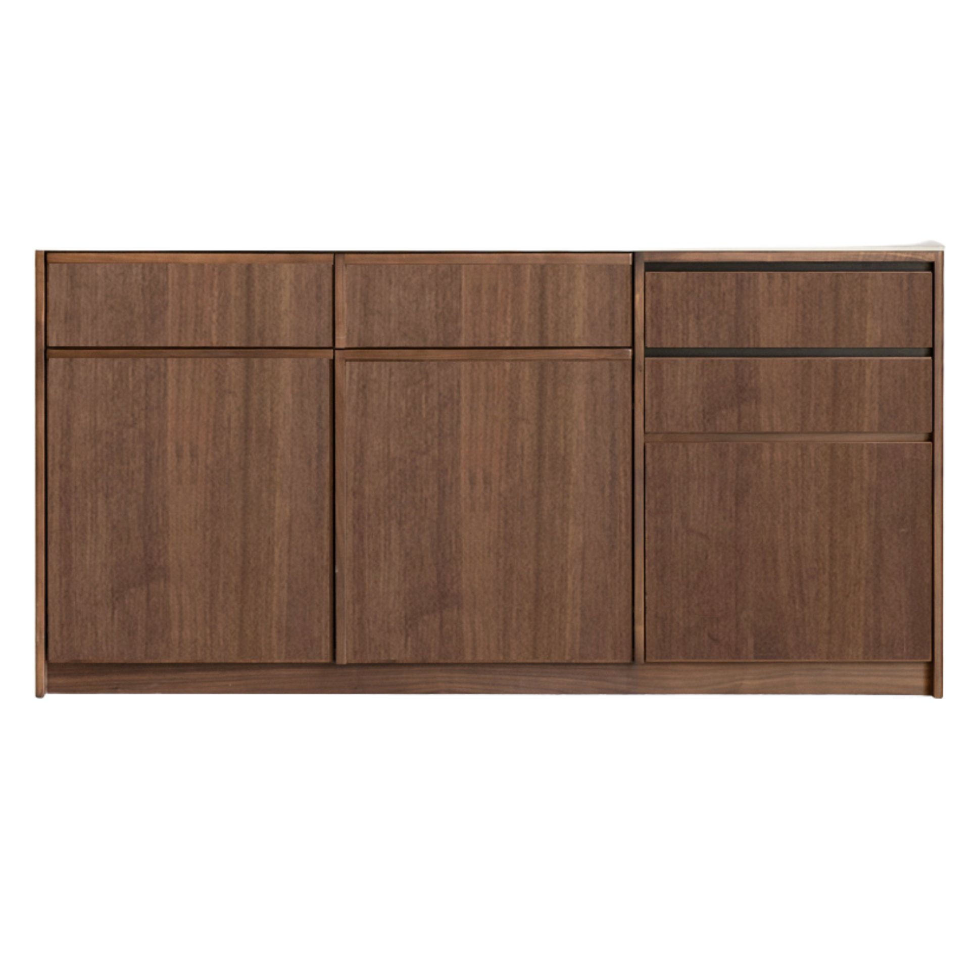 Black Walnut, Sandalwood Solid Wood Dining Cabinet Antique Style Rock Board