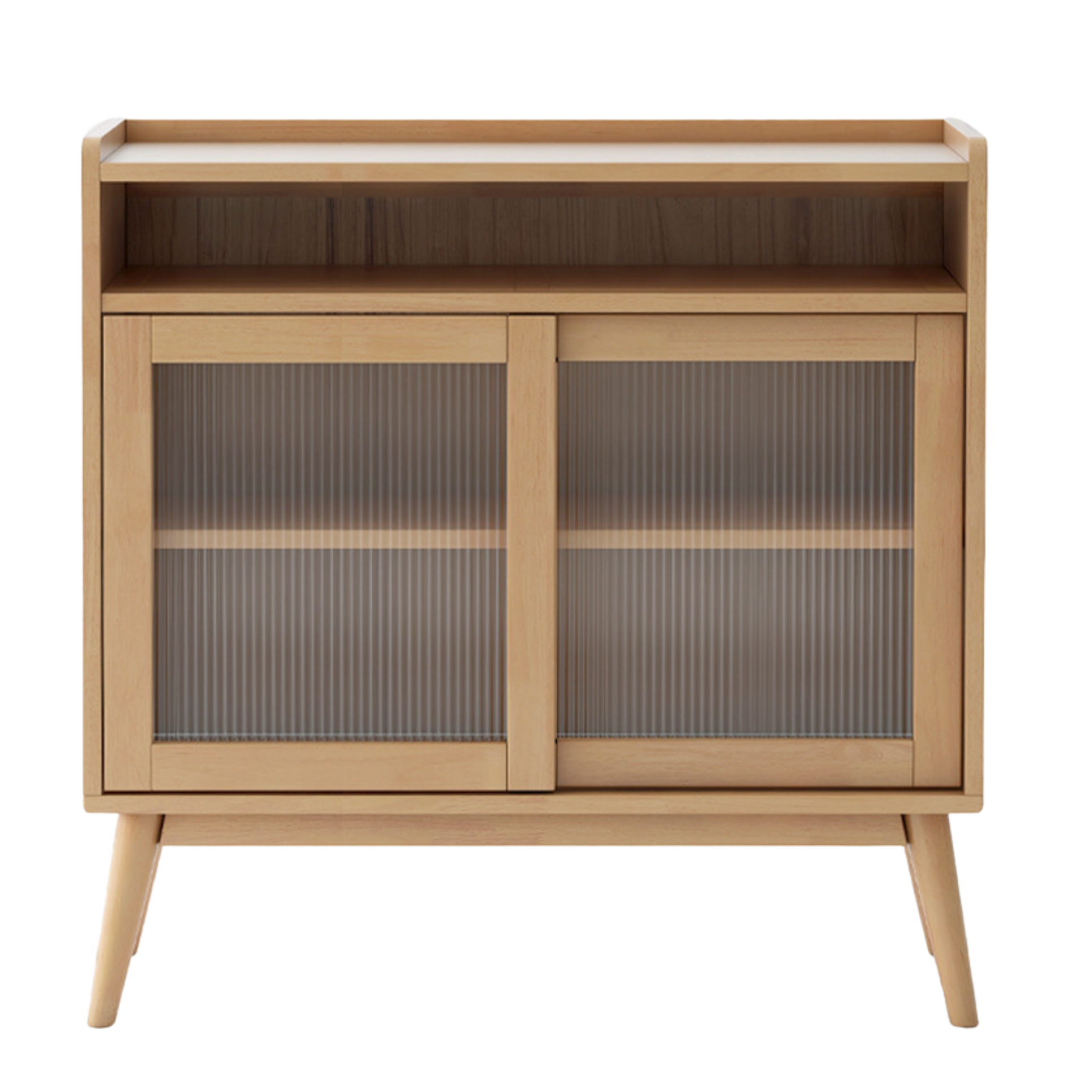 Oak Solid Wood, Solid RubberWood Sideboard Sliding Doors