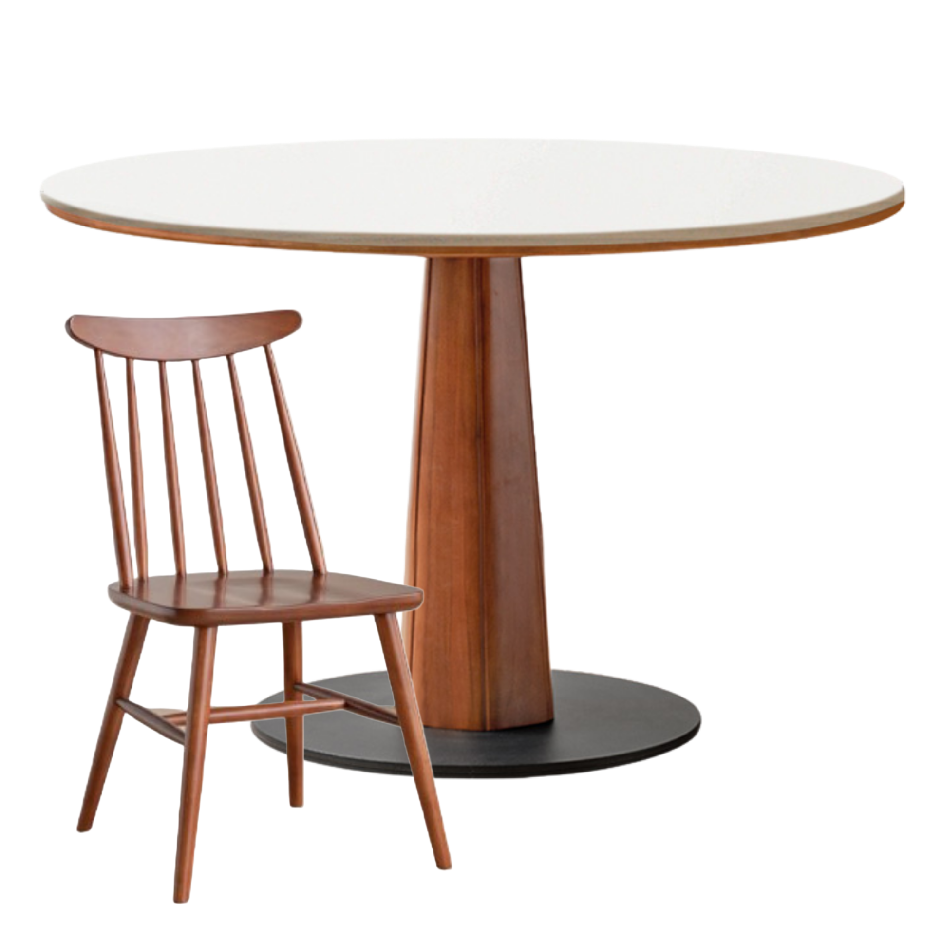 Poplar Solid Wood Medieval Style Rock Dining Table