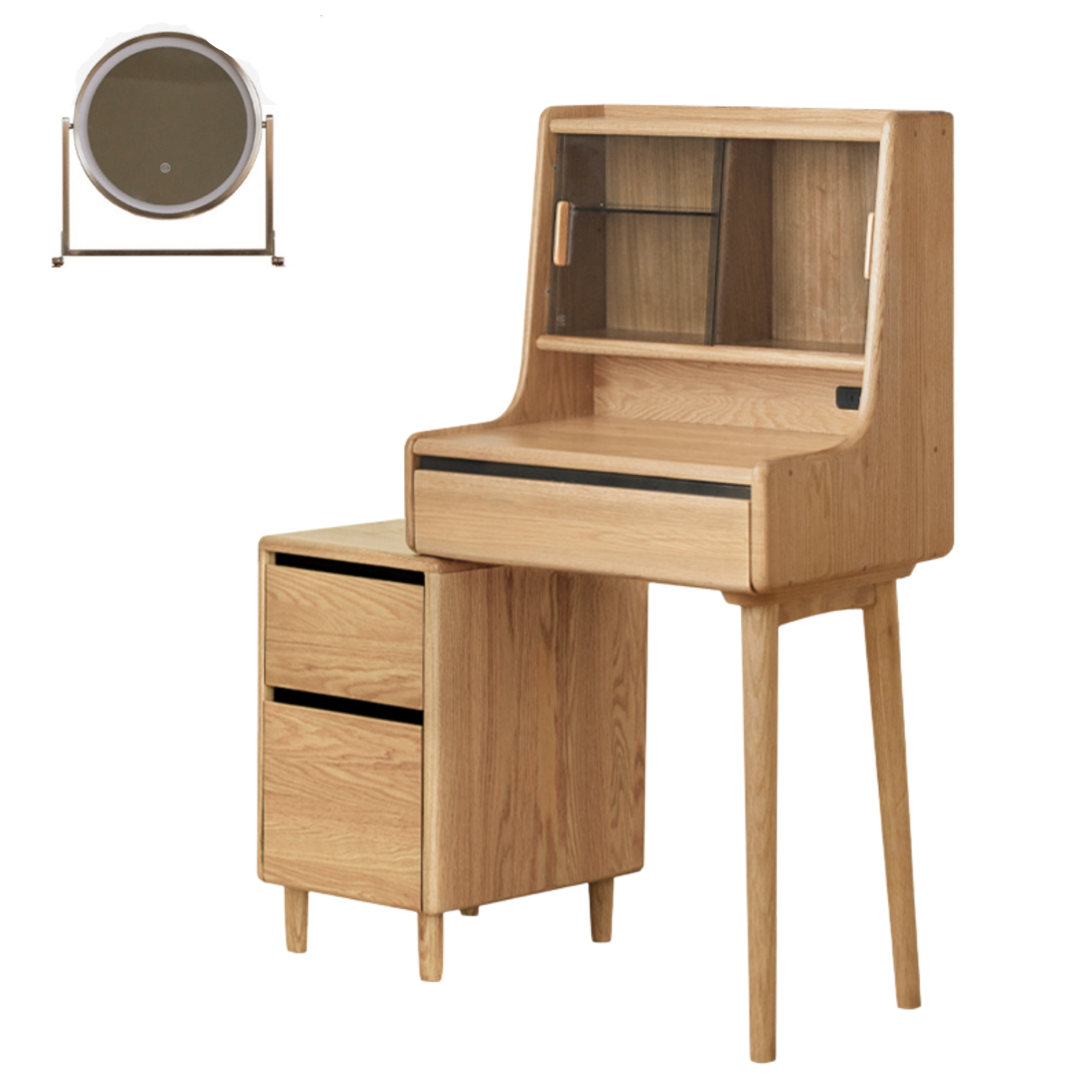 Ash Solid Wood telescopic Vanity Desk