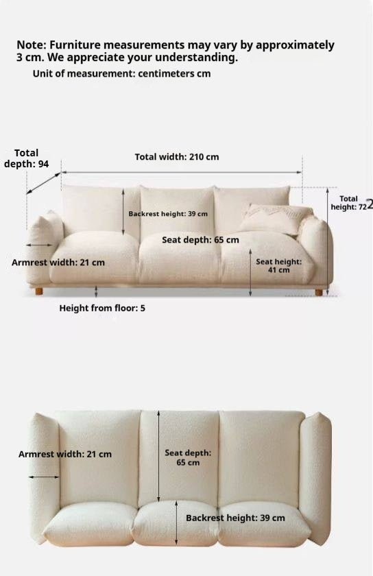 Fabric Wabi-Sabi Inspired Bouclé Sofa