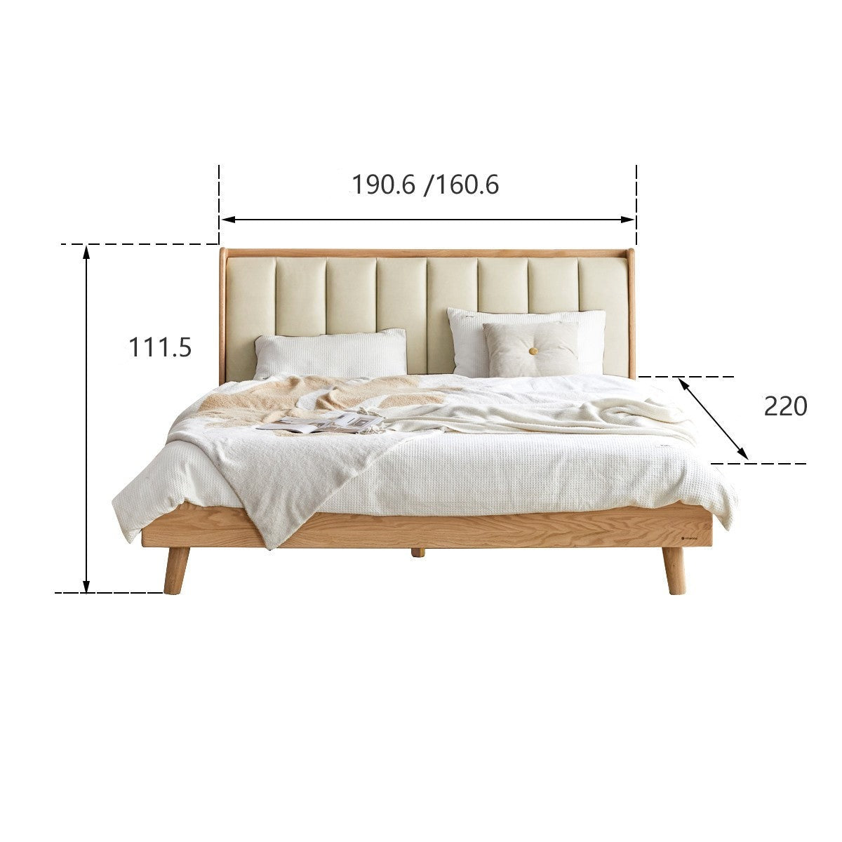 Oak, Ash Solid Wood Technology Cloth Harp Bed