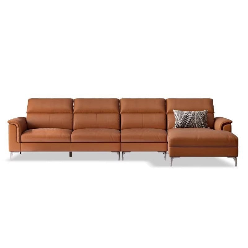 Genuine LeatherSofa, Light Luxury Top Layer Cowhide Italian Sofa.