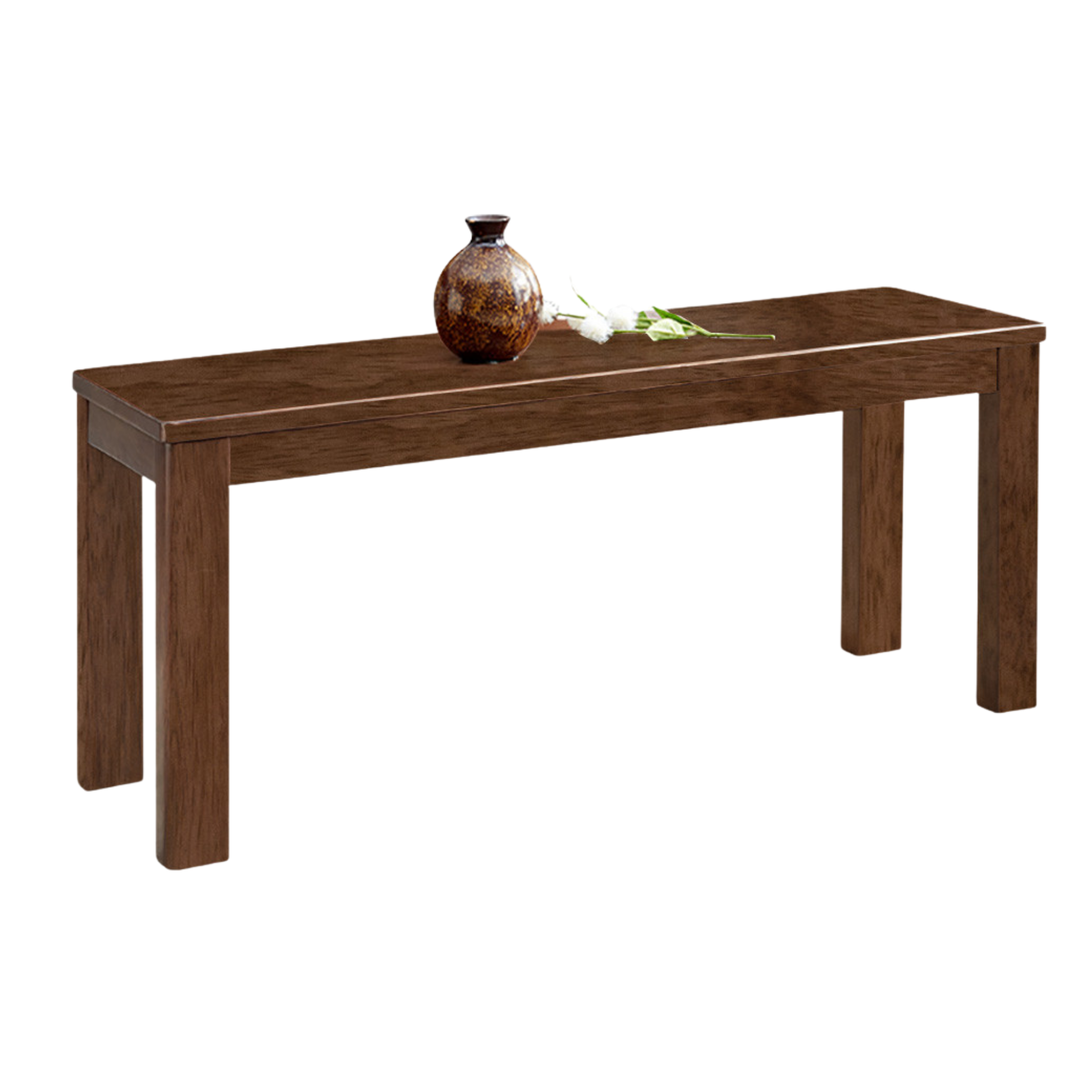 Black Walnut, Oak, Sandalwood, Ash, Solid Rubberwood Nordic Long Bench
