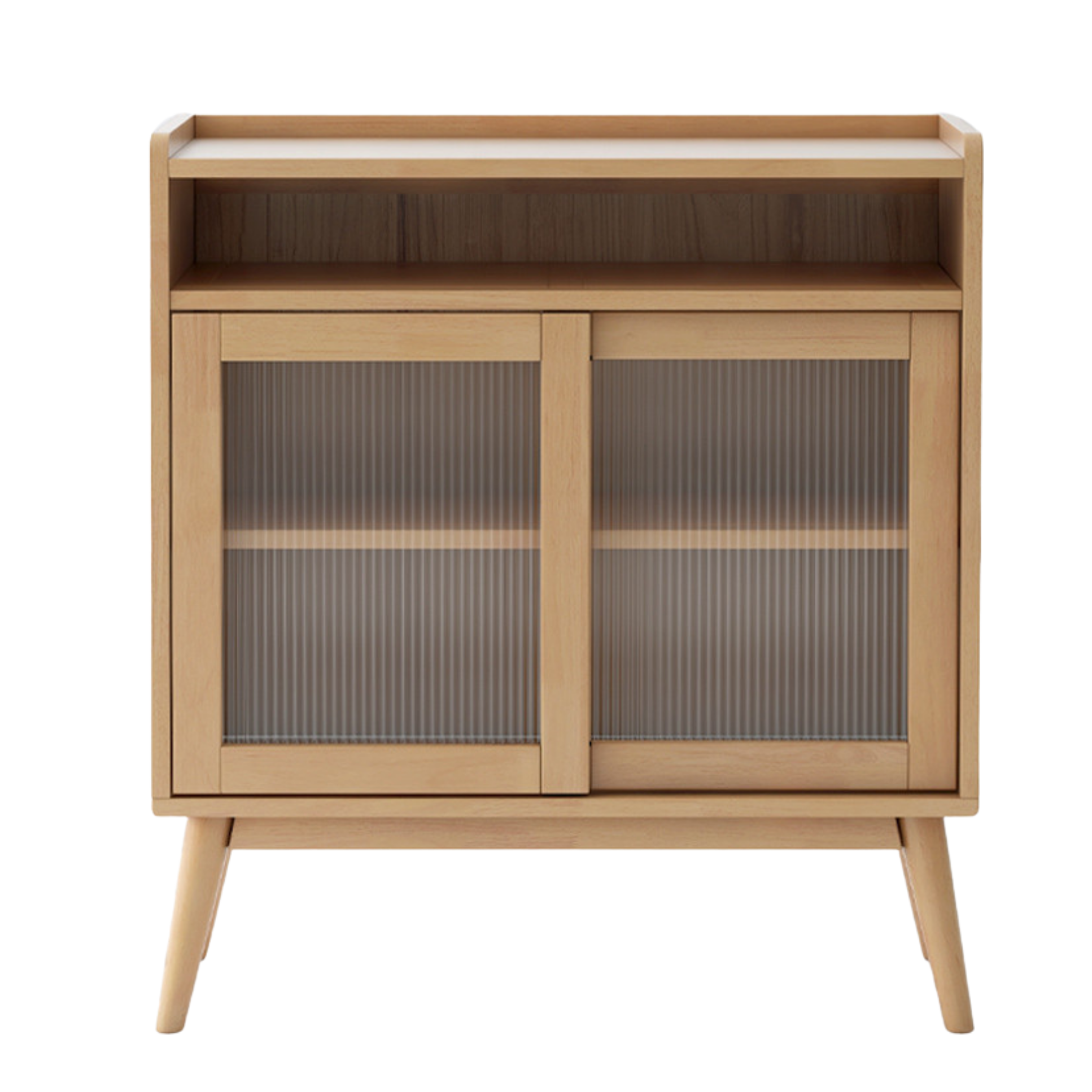 Oak Solid Wood, Solid RubberWood Sideboard Sliding Doors