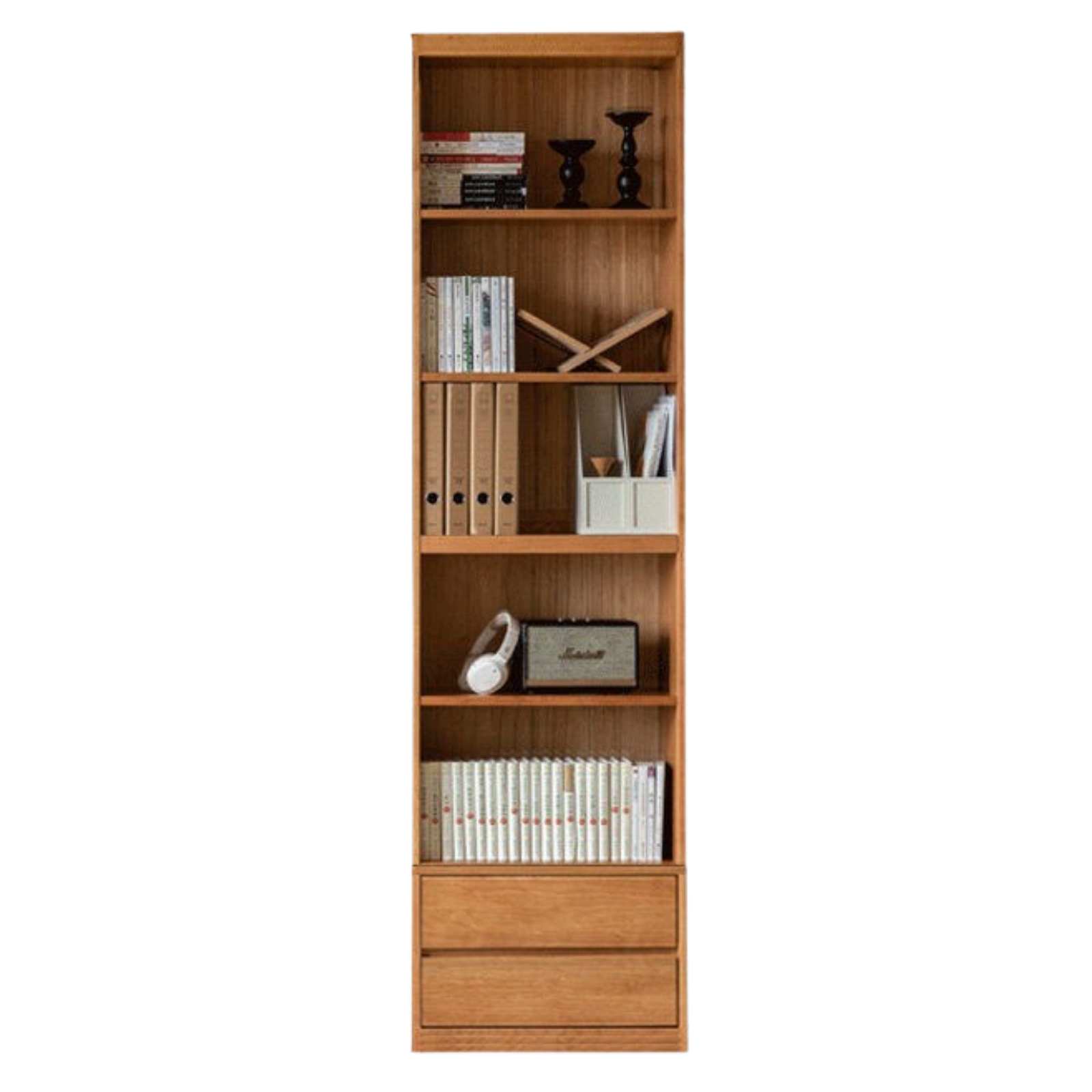 Cherry Solid Wood Bookcase Combination Glass Cabinet