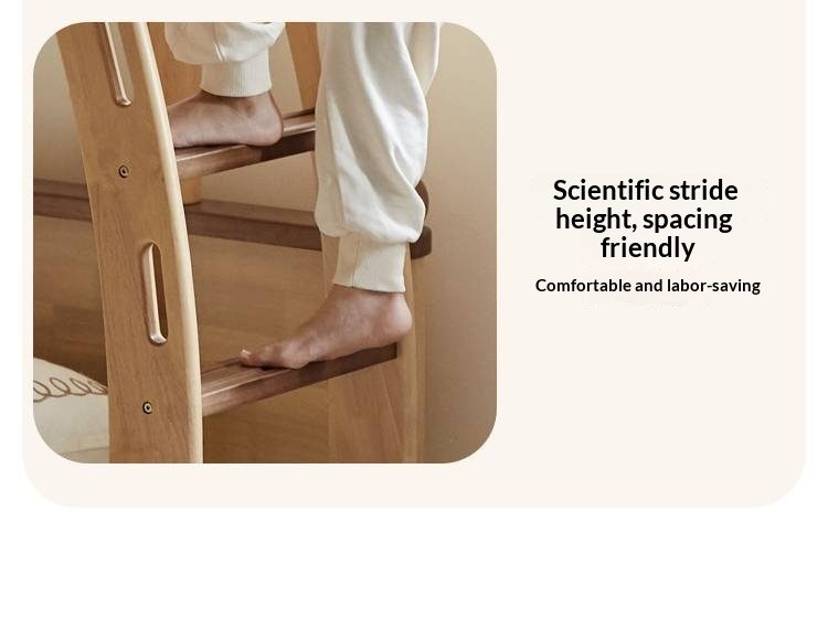 Rubberwood Solid Wood Children's Multifunctional Bunk Bed