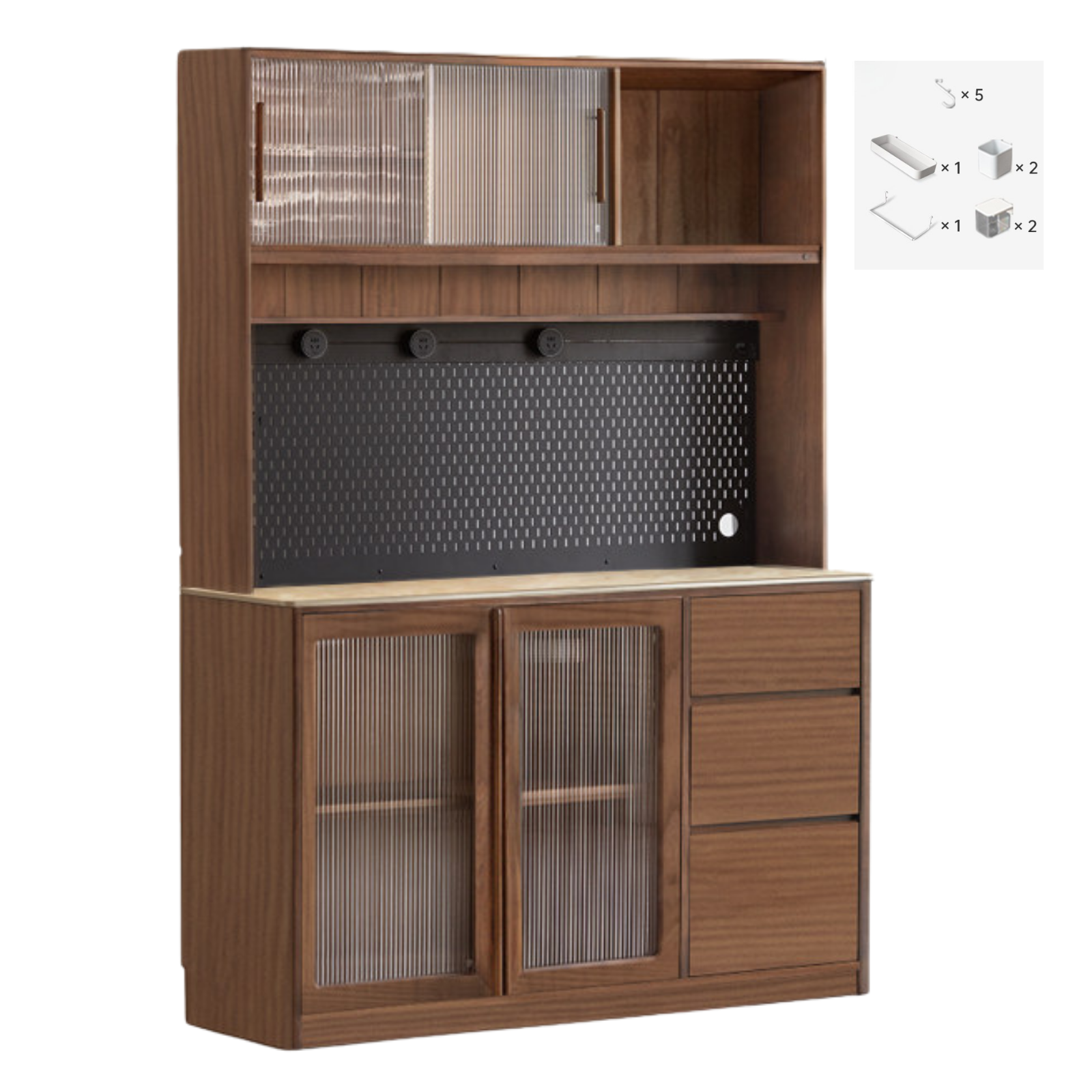 Sandalwood, Ash, White Ash Solid Wood Rock Board Modern Sideboard