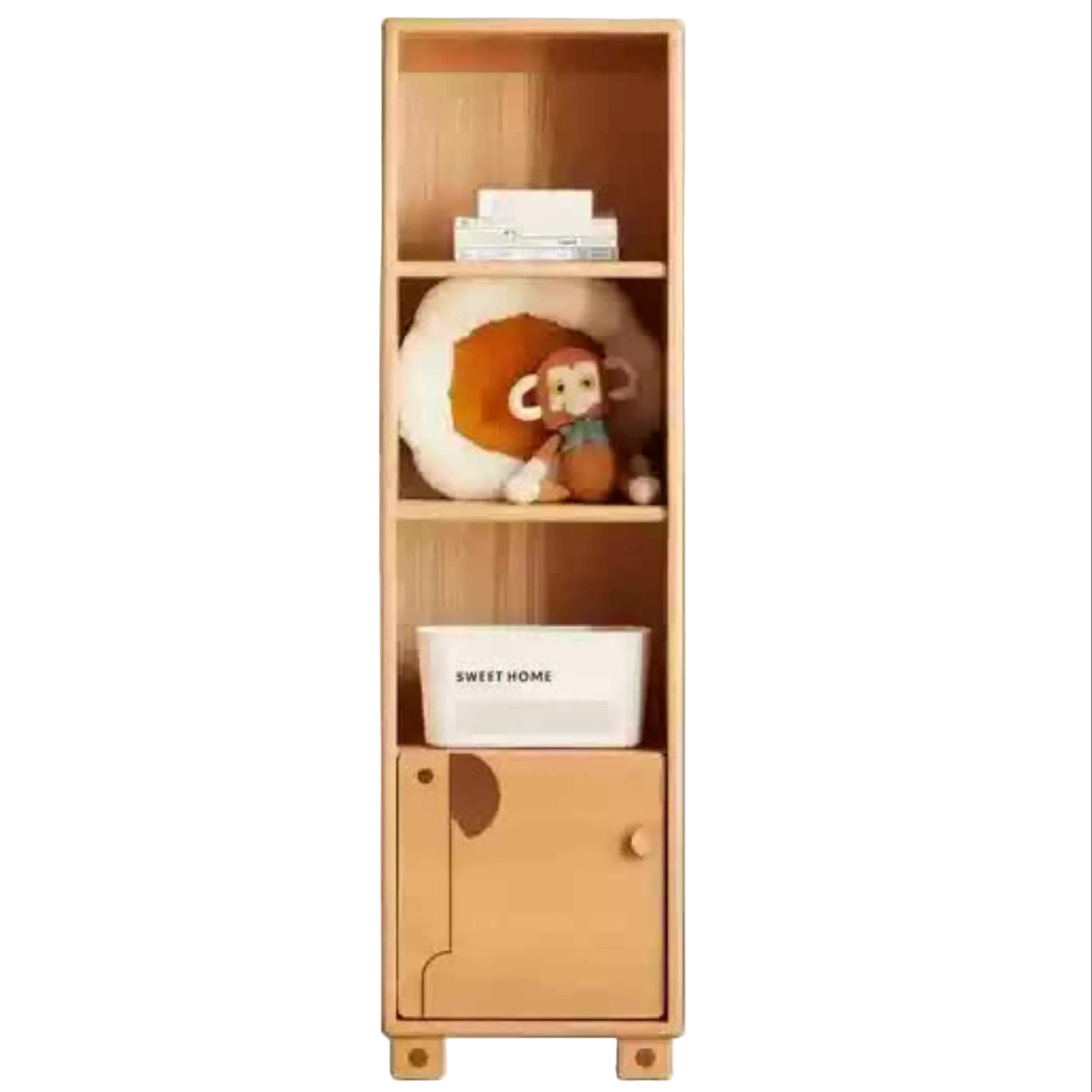 Beech Solid Wood Floor Children's Bookcase