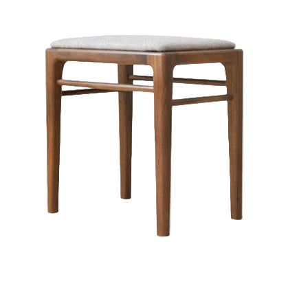 Black Walnut Solid Wood Makeup Stool