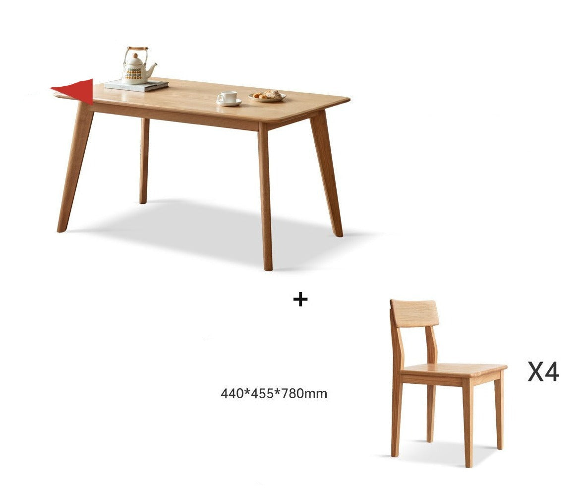 Oak, Ash Solid wood dining table "