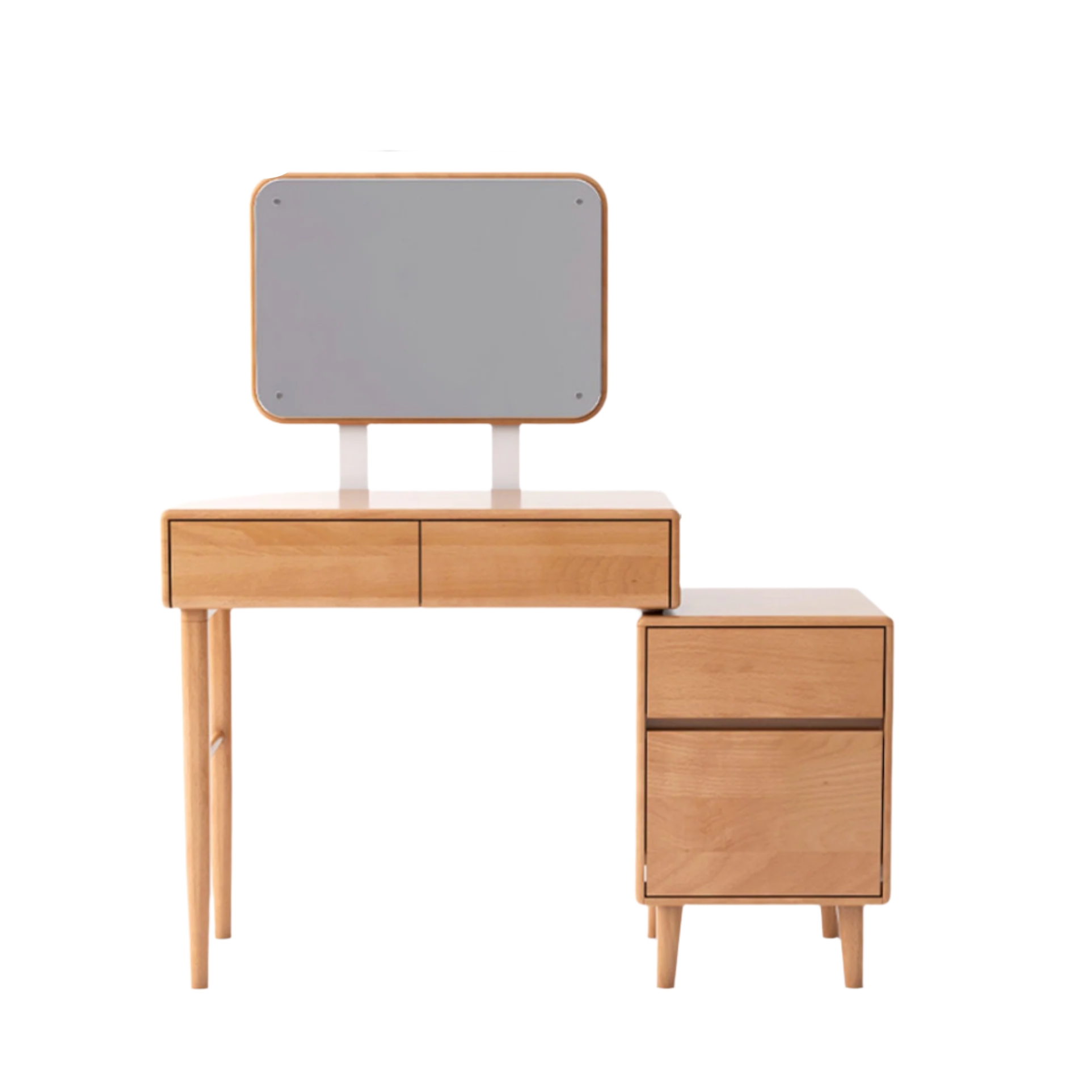 Solid Rubberwood, Oak, Beech Solid Wood Retractable Vanity Table Modern.