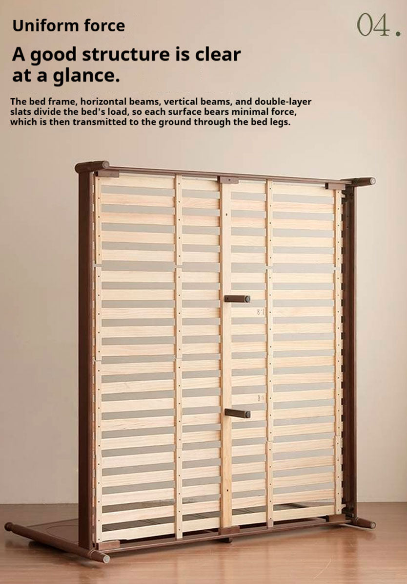 Poplar Solid Wood French Retro Bed