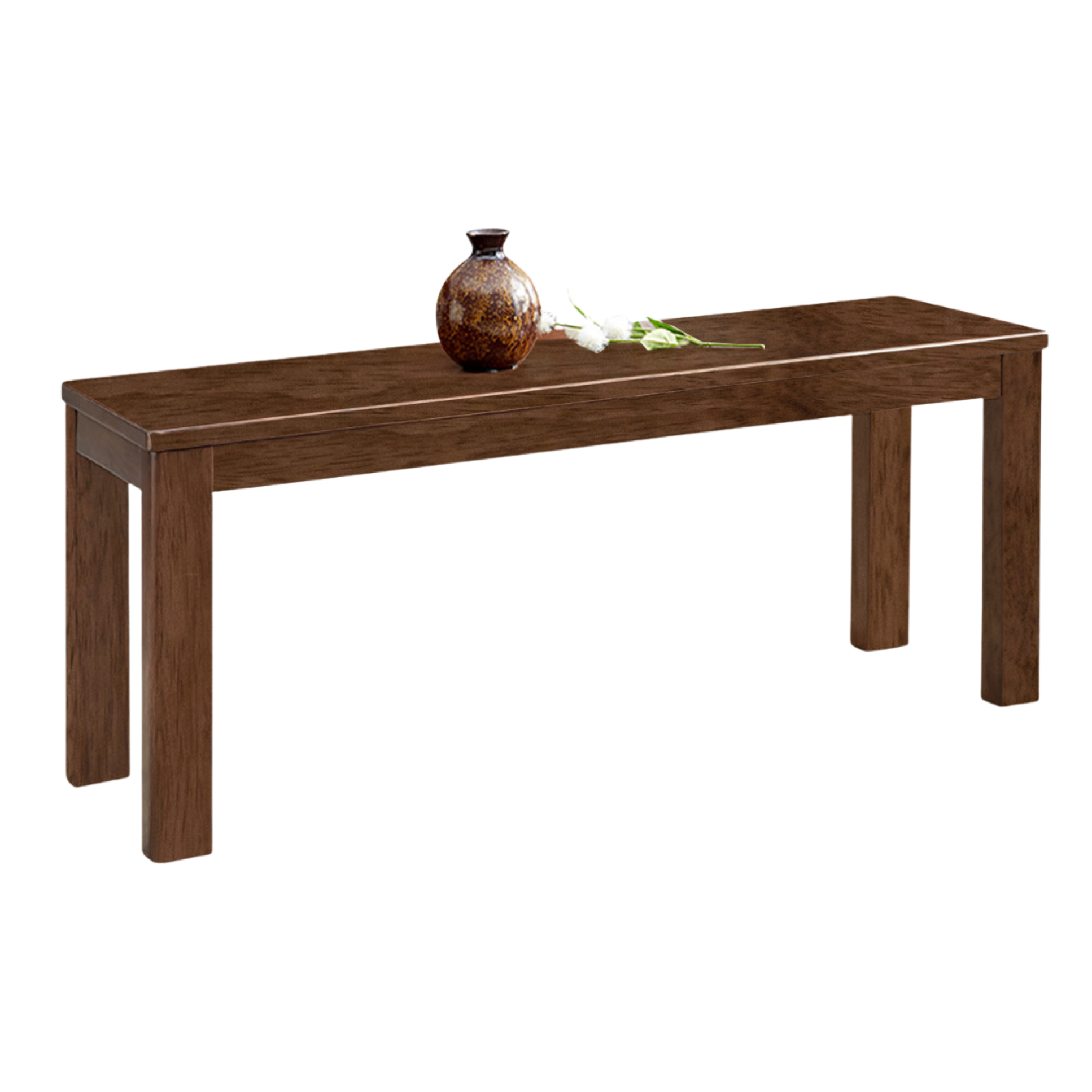Black Walnut, Oak, Sandalwood Solid Wood, Solid RubberWood Nordic Long Bench