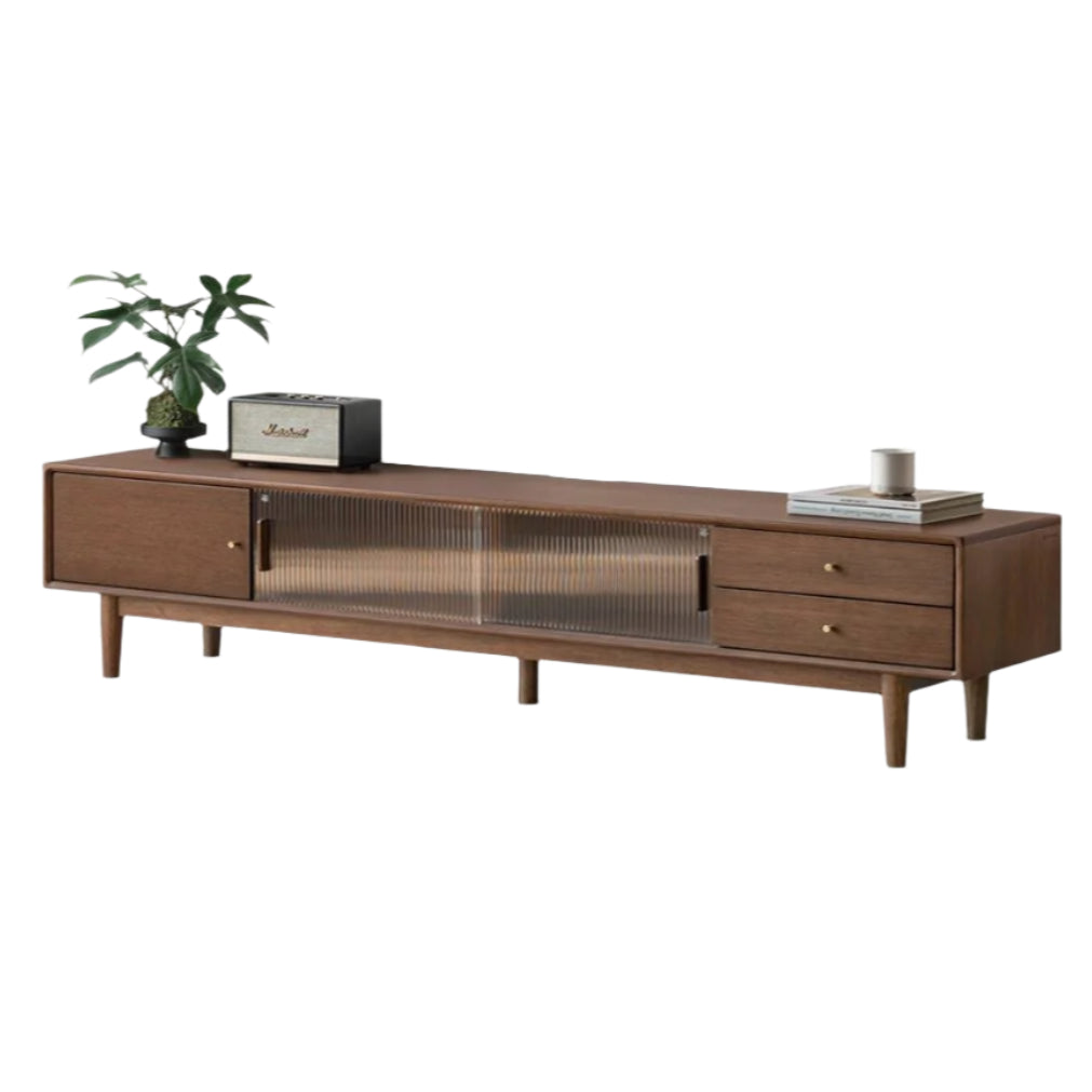 Sandalwood Solid Wood Modern TV Stand