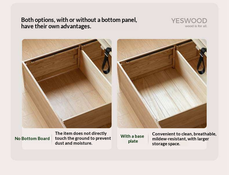 Oak Solid Wood Box Bed — Modern Minimalist Design