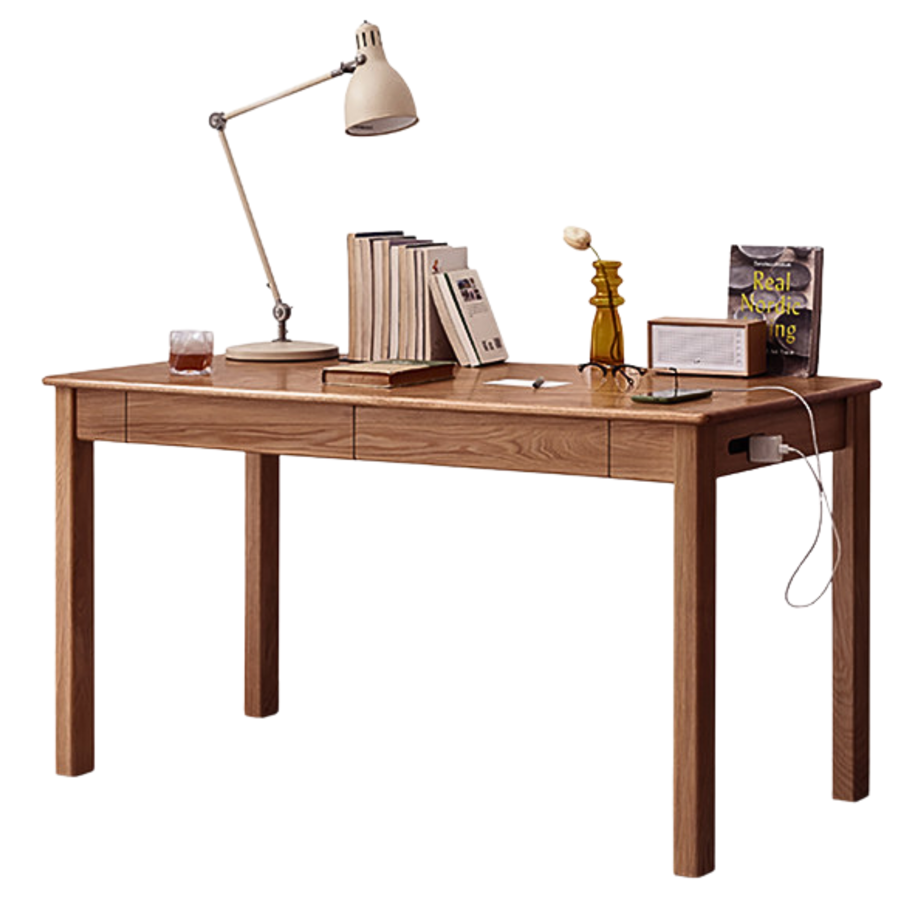 Black Walnut ,Oak, Ash, Sandalwood Solid Wood Office Desk
