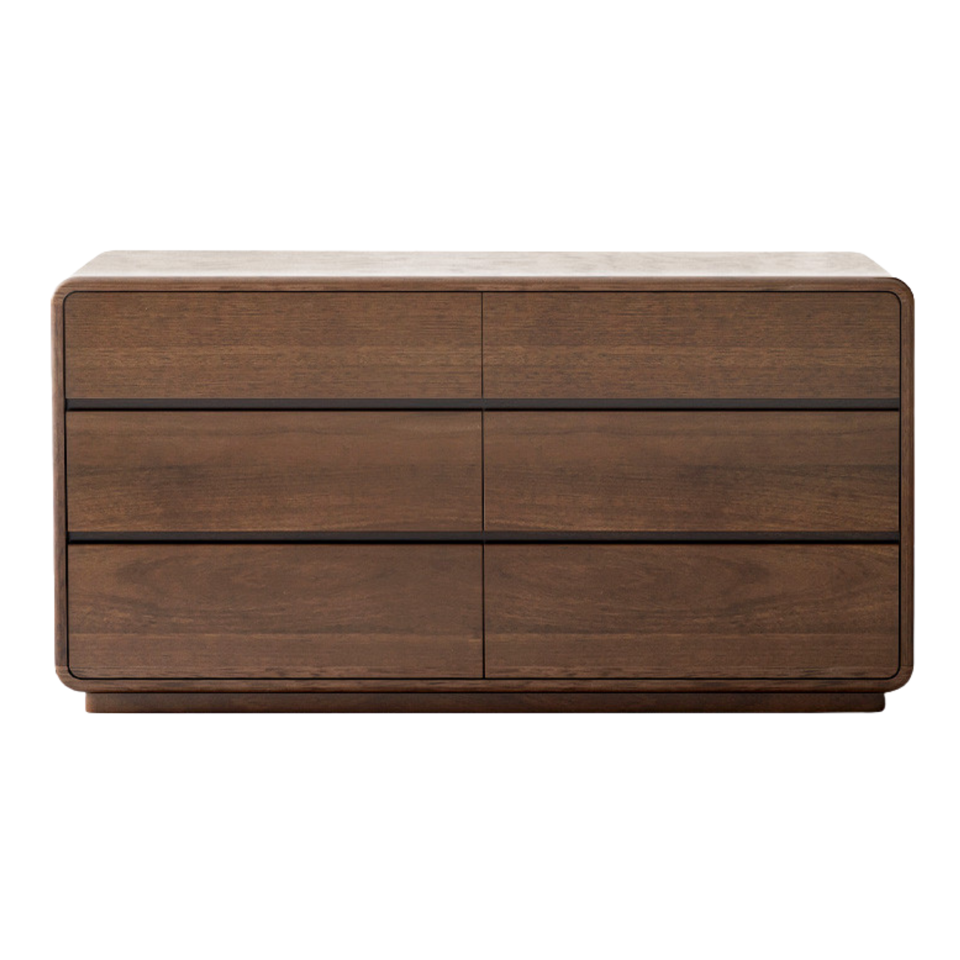 Black Walnut, Sandalwood Solid Wood Dressing Table Chest Of Drawers