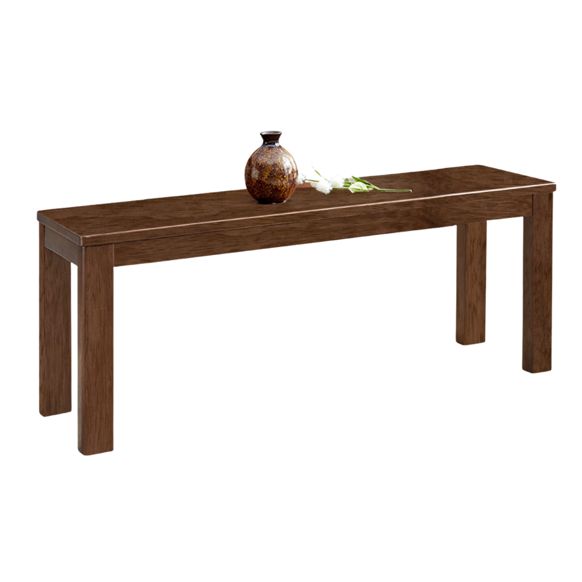 Black Walnut, Oak, Sandalwood Solid Wood, Solid RubberWood Nordic Long Bench