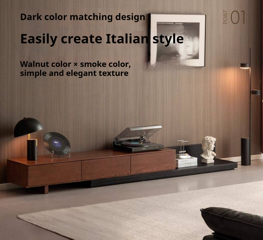 Ash Solid Wood Modern Simple Floor TV Cabinet