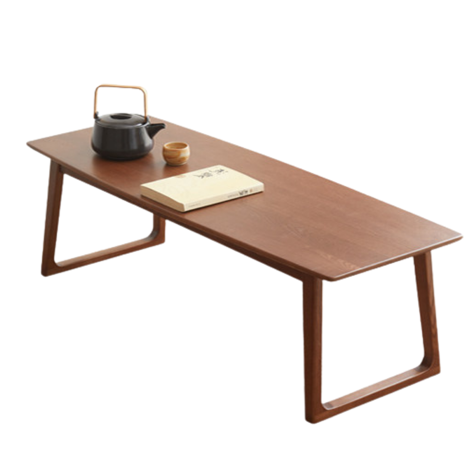 Black Walnut, Ash Solid Wood Low Small Coffee Table
