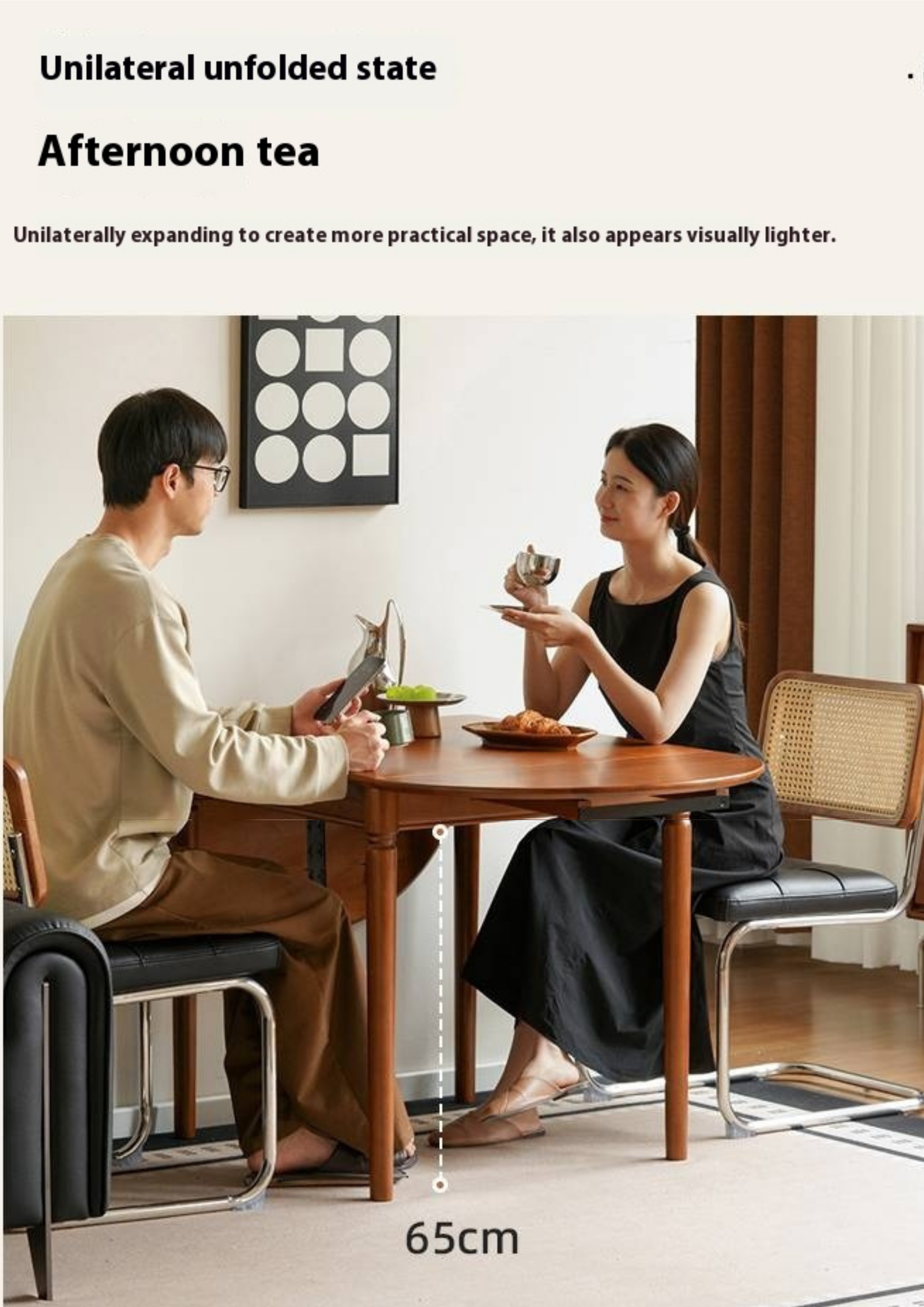 Tulipwood Solid Tulipwood Retro Dining Table