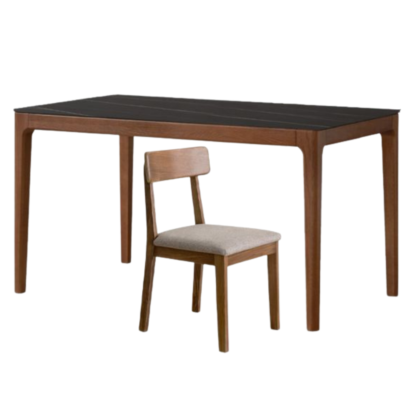 Oak Solid Wood Modern Minimalist Rock Plate Dining Table