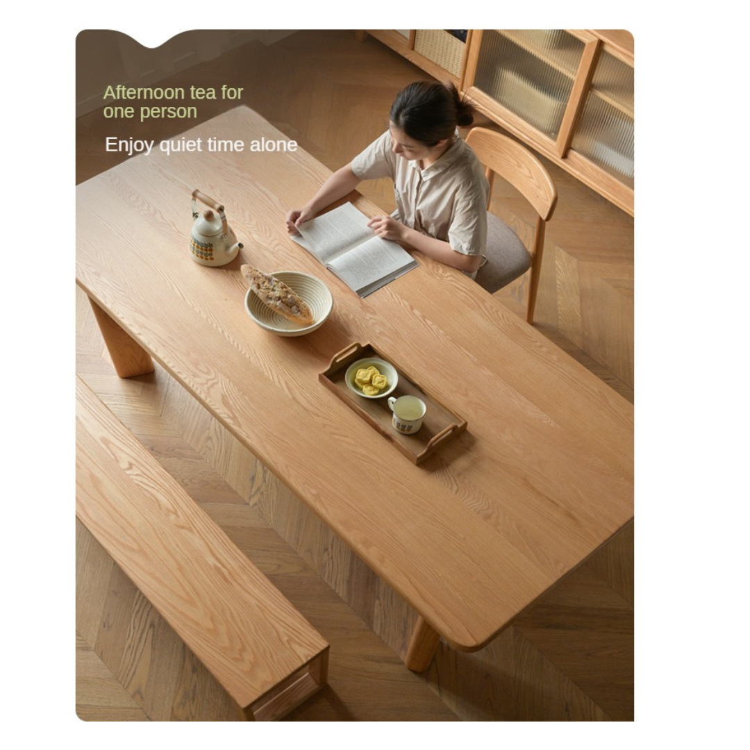Oak Solid Wood Large Log Style Dining Table