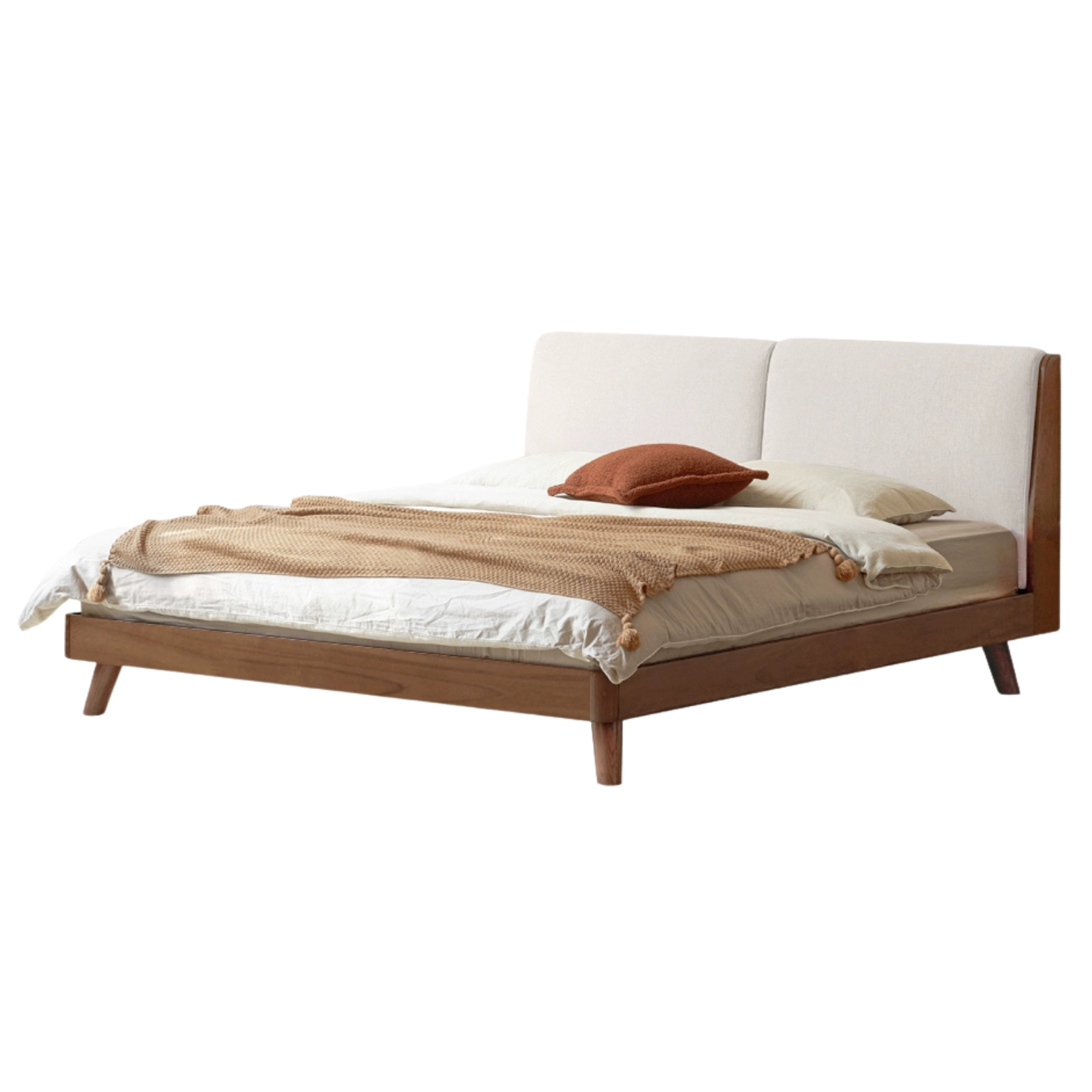 Rubberwood, Oak solid wood Soft Bed