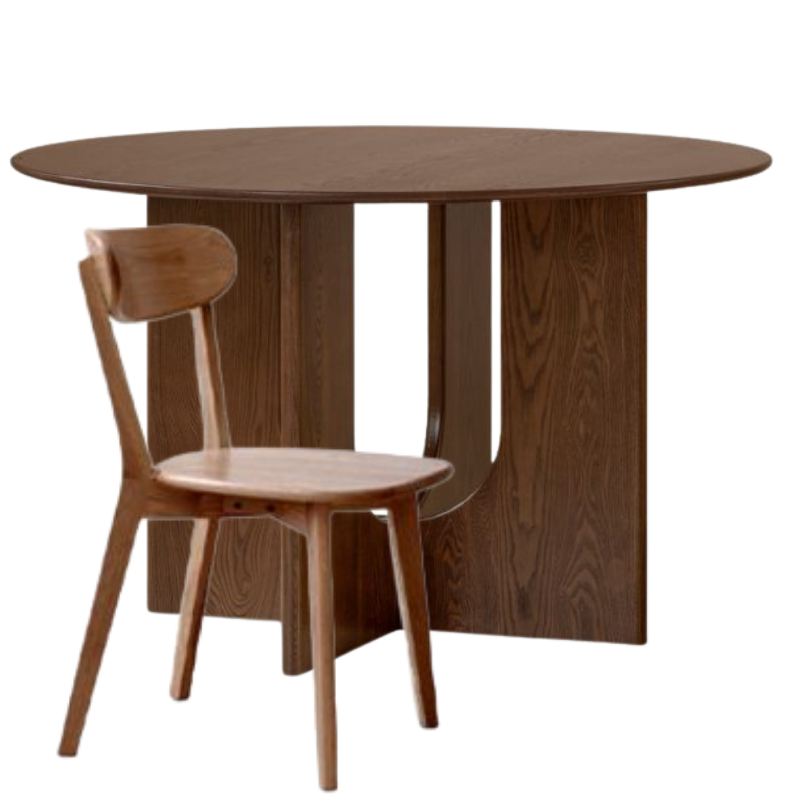Ash Solid Wood Round Dining Table