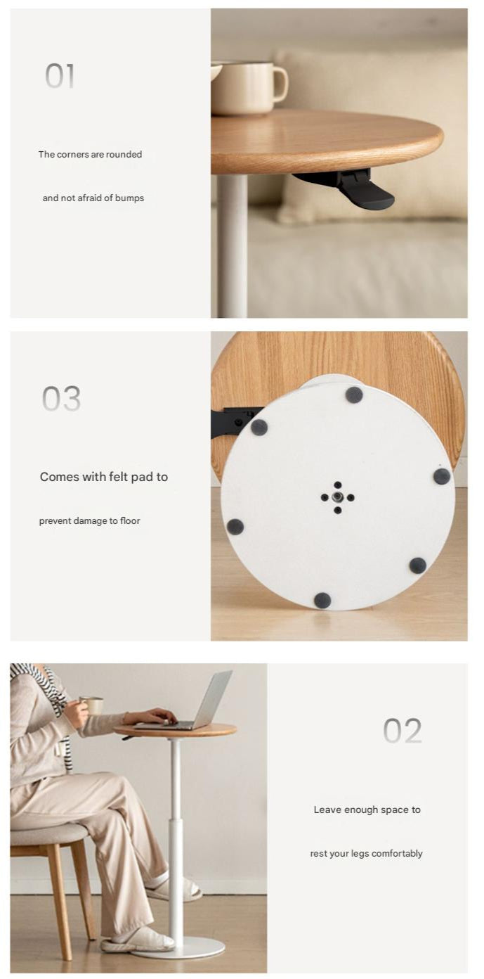 Oak, Black Walnut, Beech Solid Wood Lifting Side Table