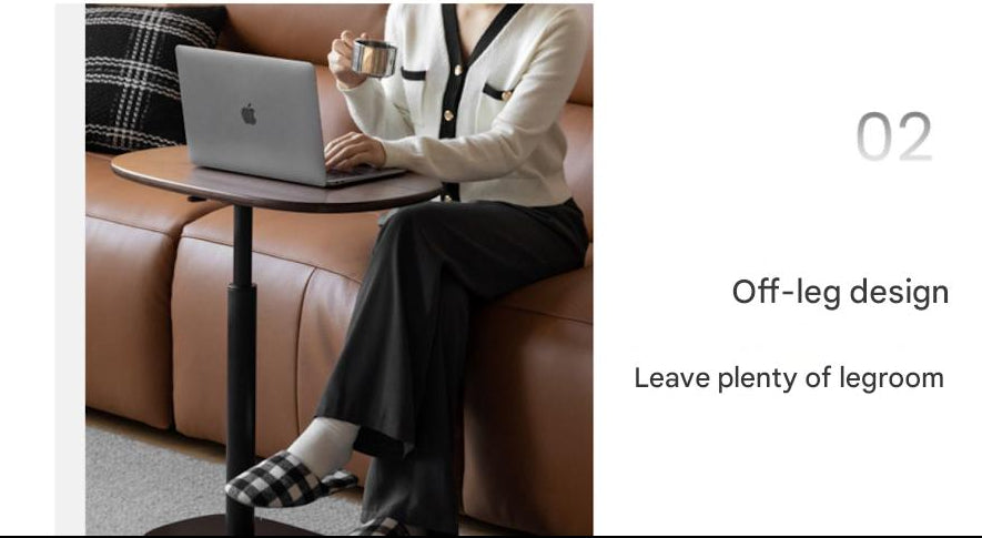 Black Walnut, Oak Solid Wood Lifting Italian Light Luxury Side Table