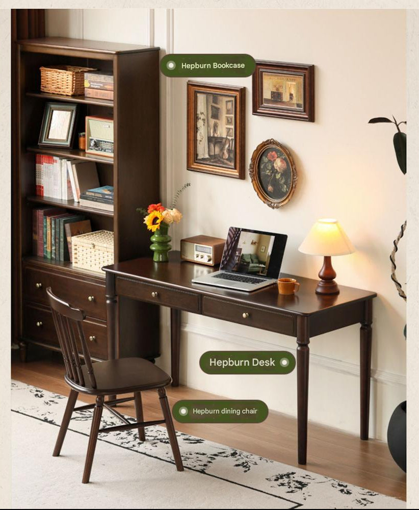 Poplar Solid Wood American Retro Desk