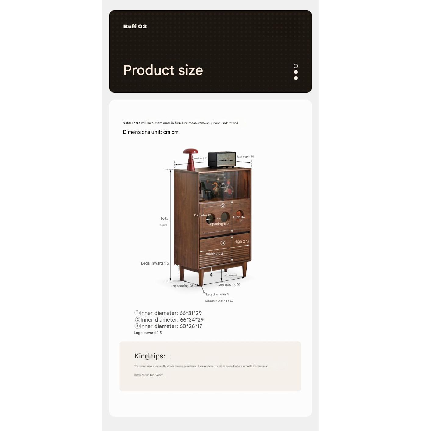 Black Walnut Solid Wood Antique Locker Retro Side Cabinet