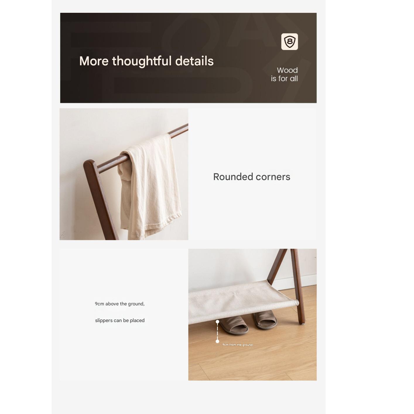 Beech Solid Wood clothes hanger