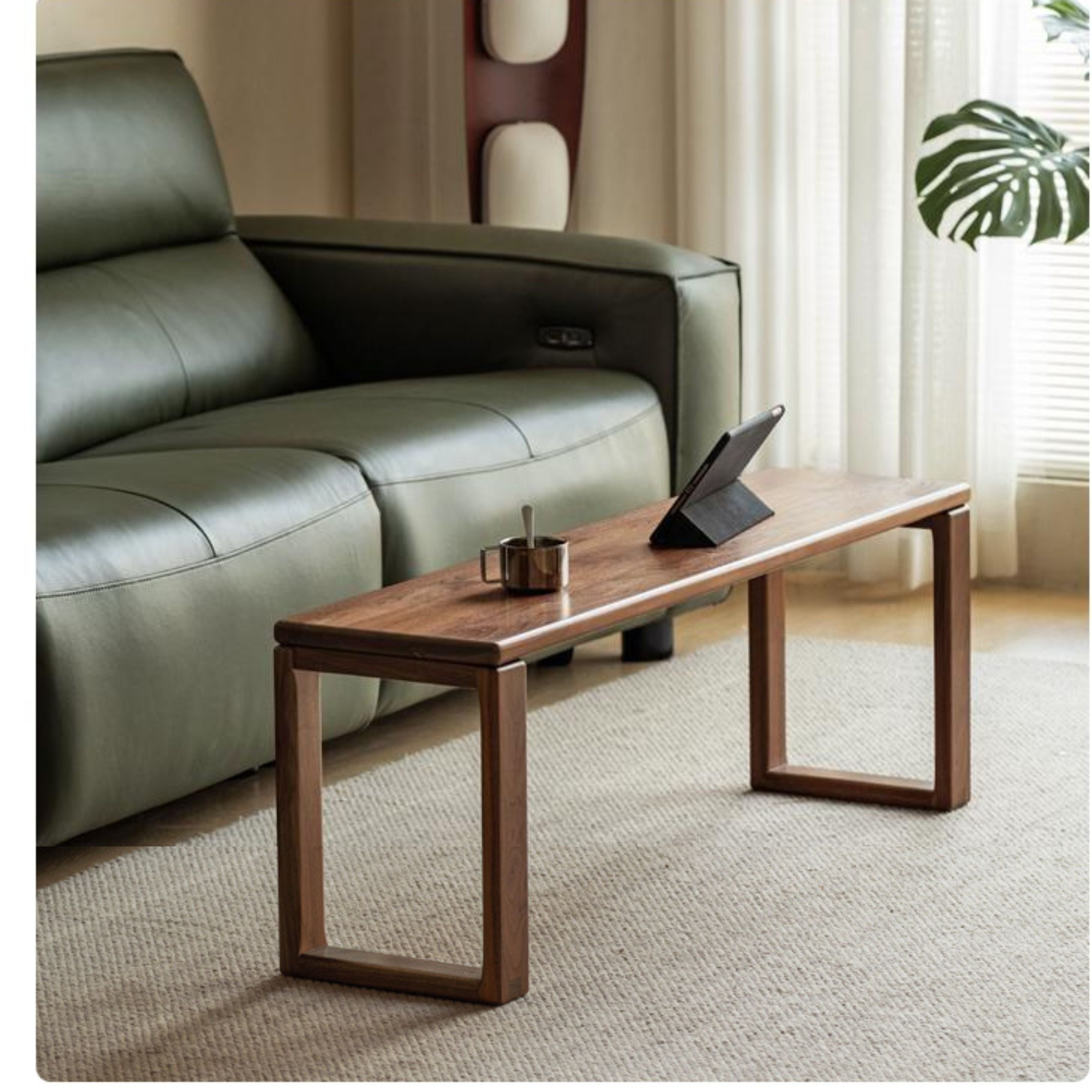 Black Walnut, Oak, Ash Solid Wood Long Bench