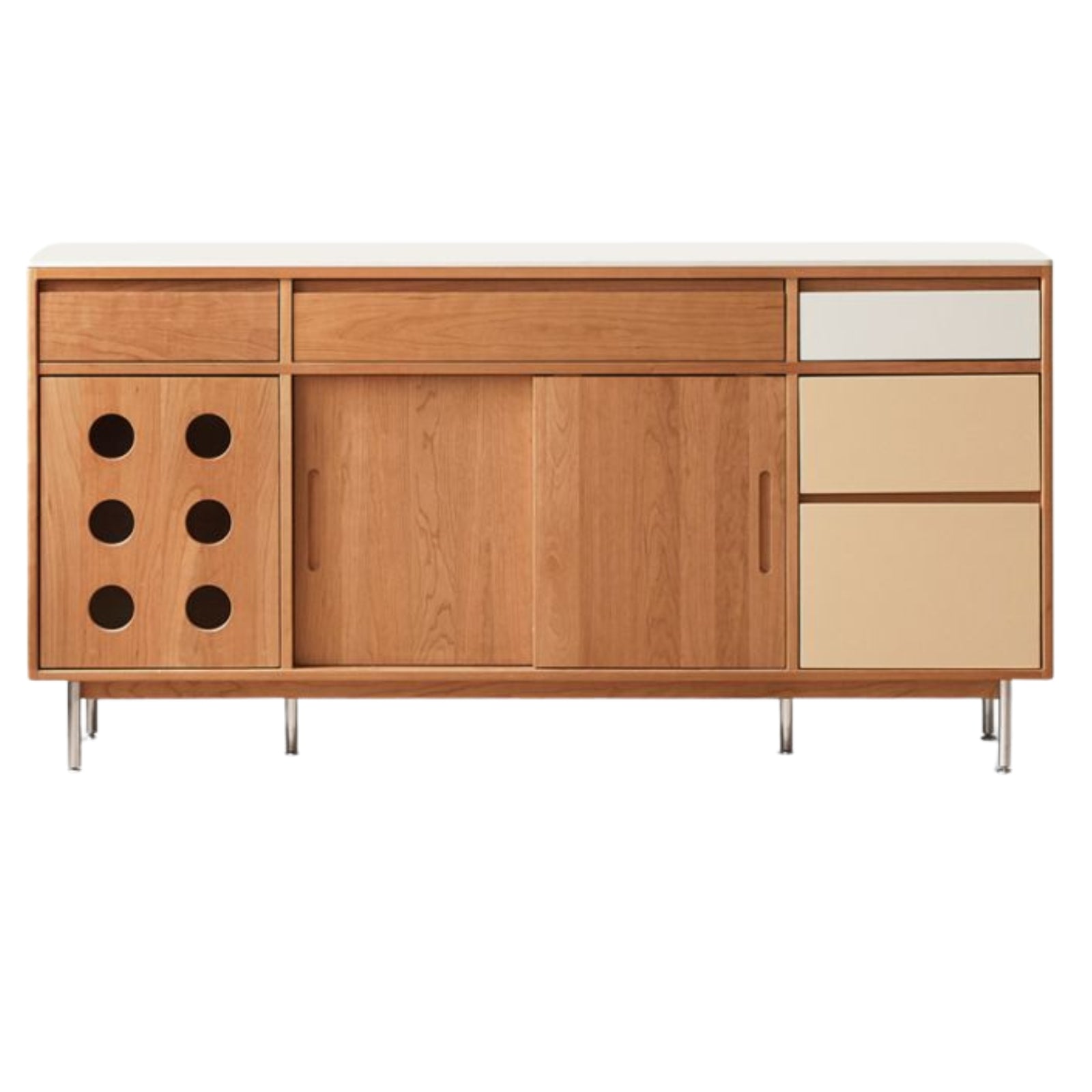 Cherry Solid Wood Medieval Style Retro Sideboard