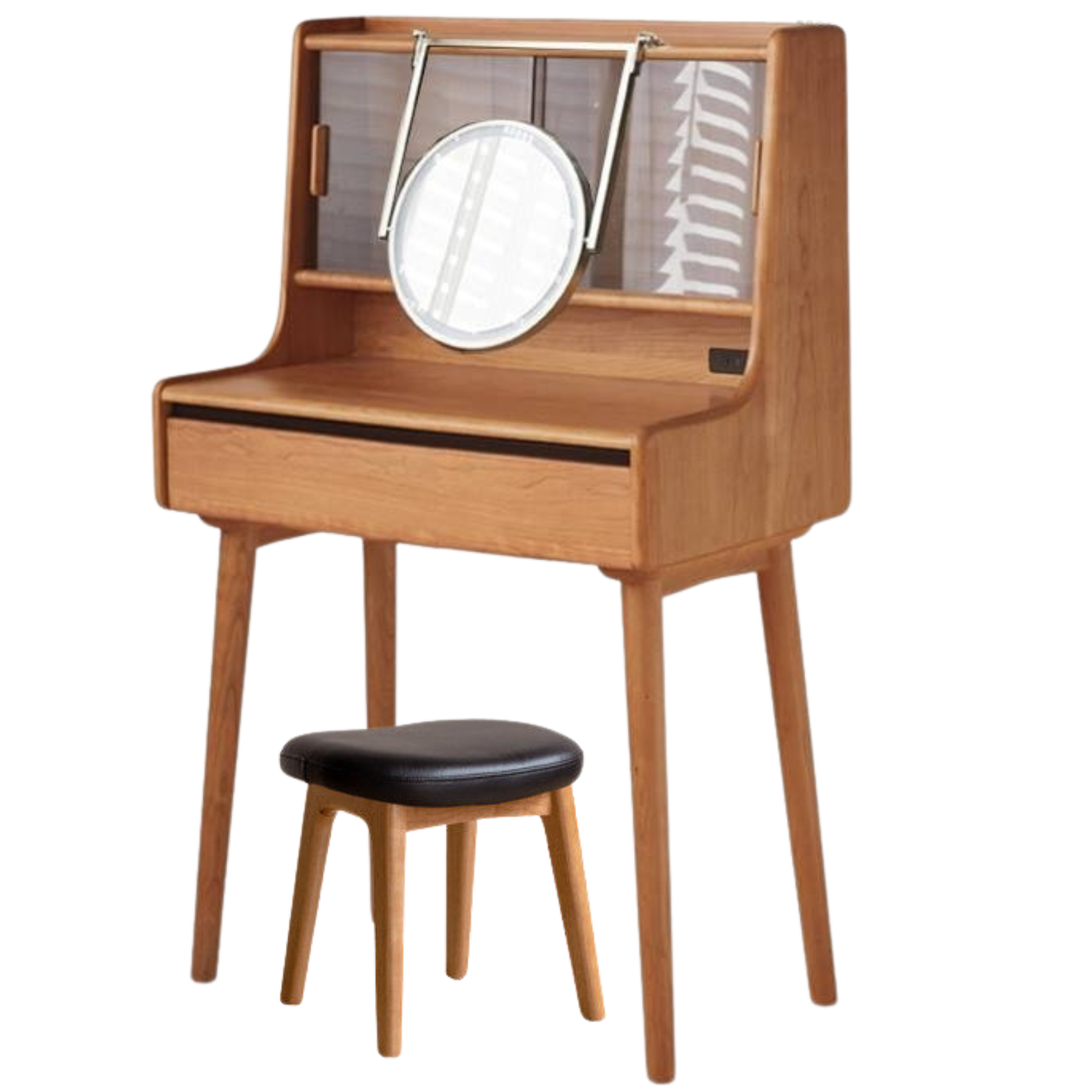 Cherry Solid Wood Multifunctional Vanity Table