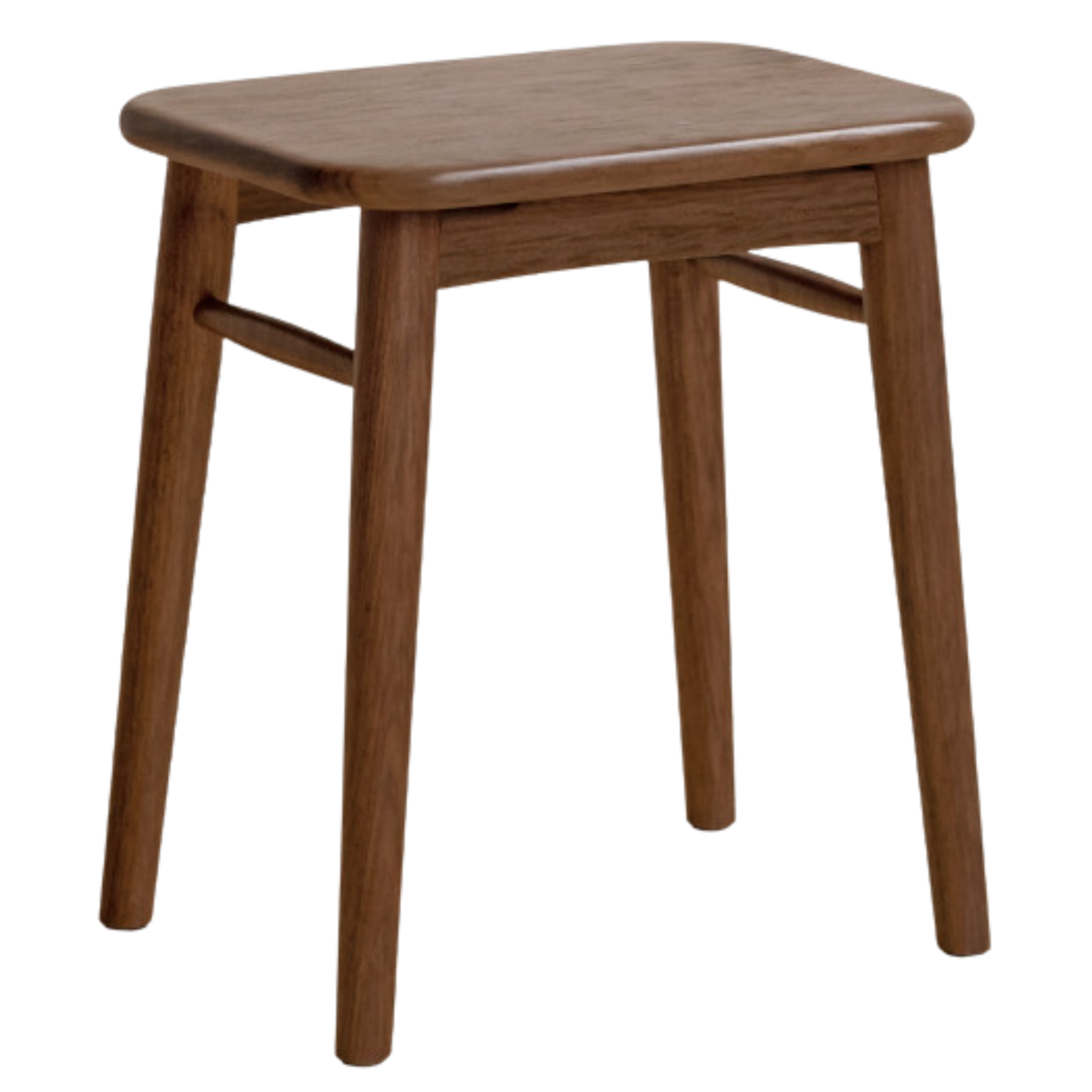 Black Walnut, Oak, Cherry, Sandalwood, Solid Rubberwood Light Luxury Makeup Stool
