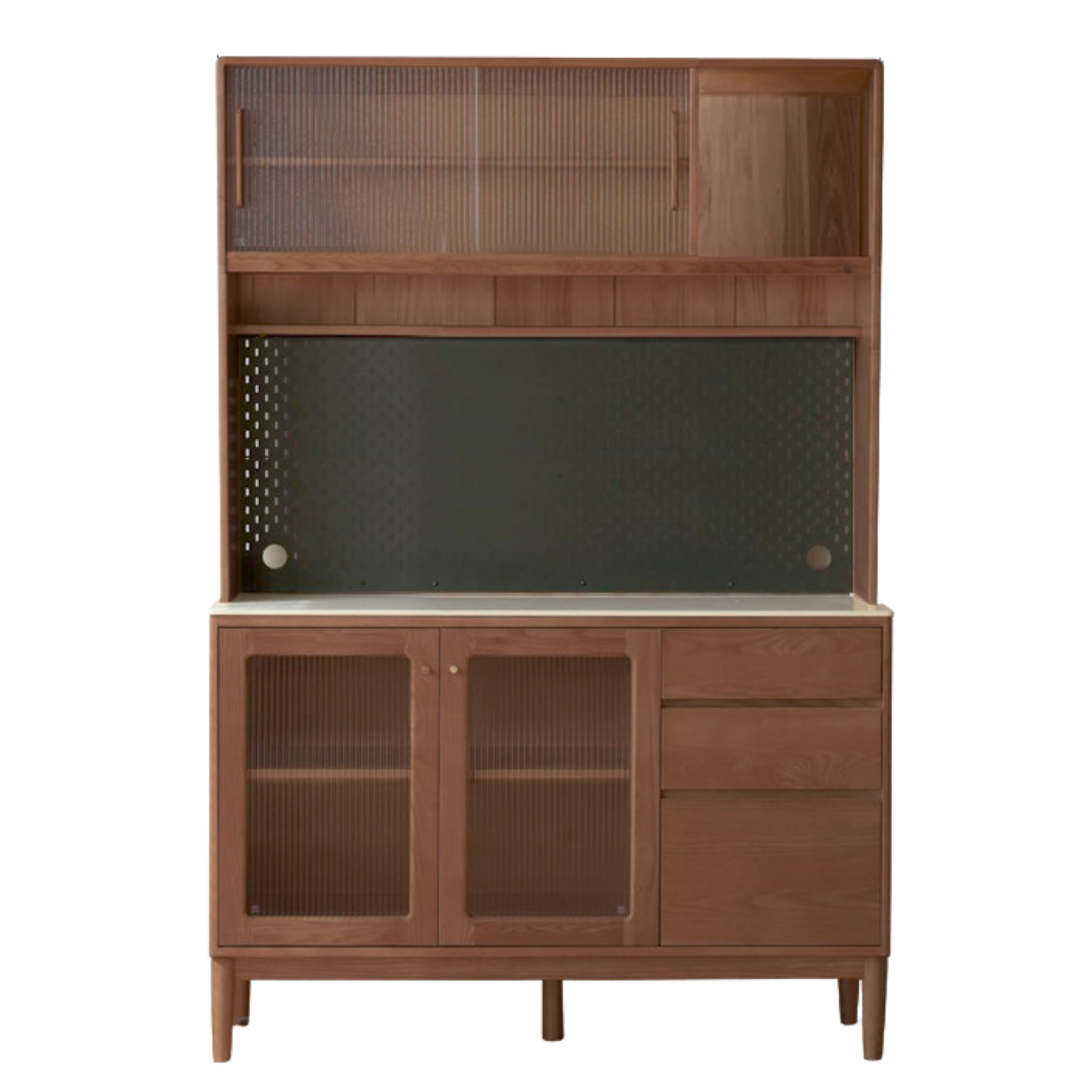 Ash Solid Wood Rock Board Dining Sideboard