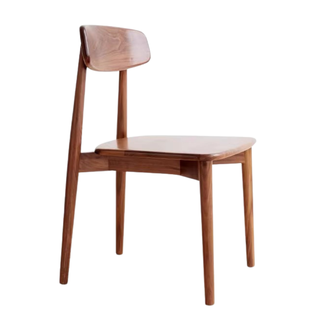 Black Walnut, Ash, Oak, Sandalwood Solid Wood, Solid Rubberwood - Chair 4 pcs set