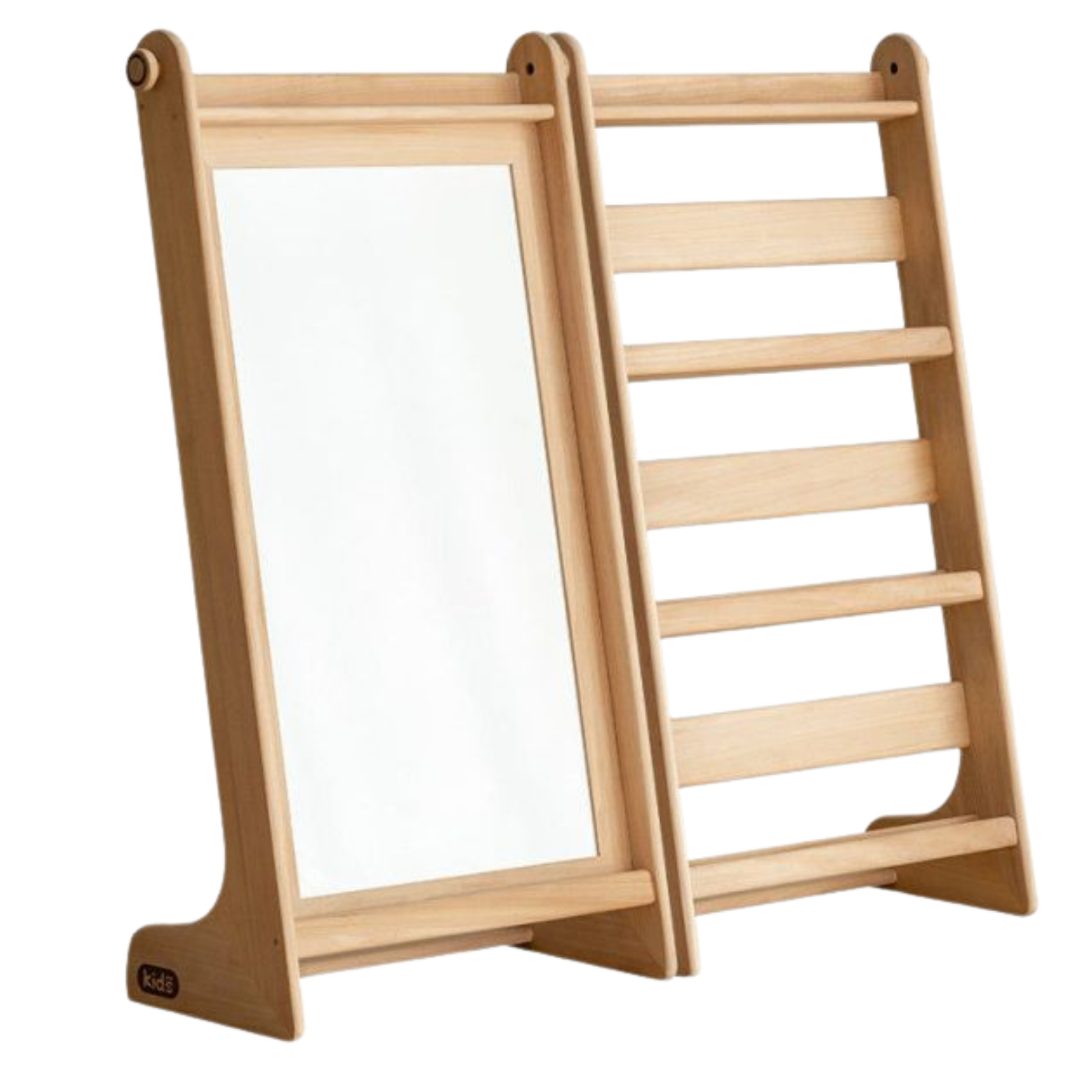 Poplar Solid Wood Children’s Bookcase with Drawing Board and Storage Shelf
