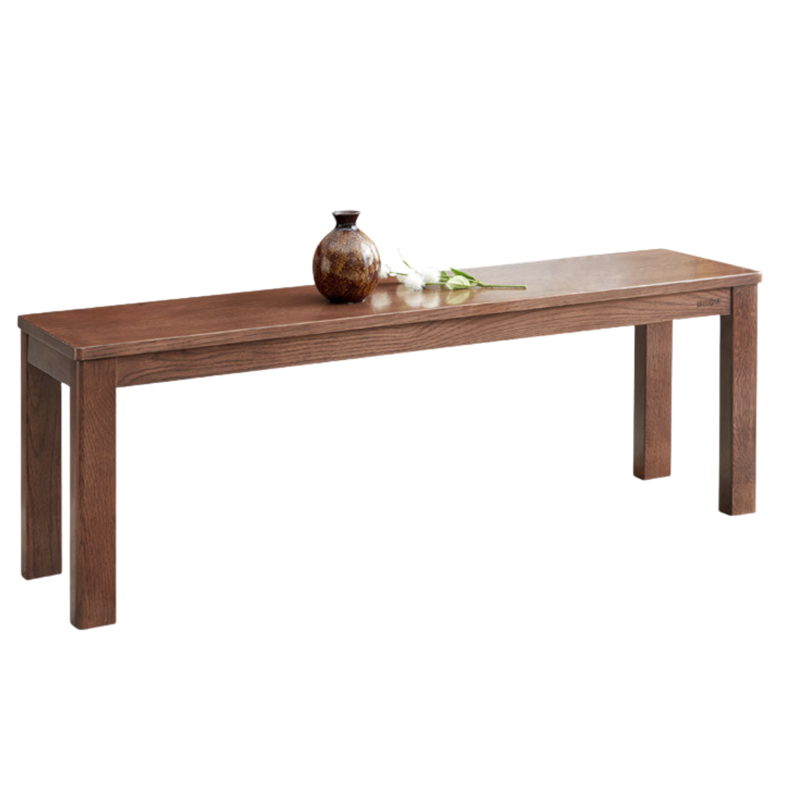 Black Walnut, Oak, Sandalwood, Ash, Solid Rubberwood Nordic Long Bench