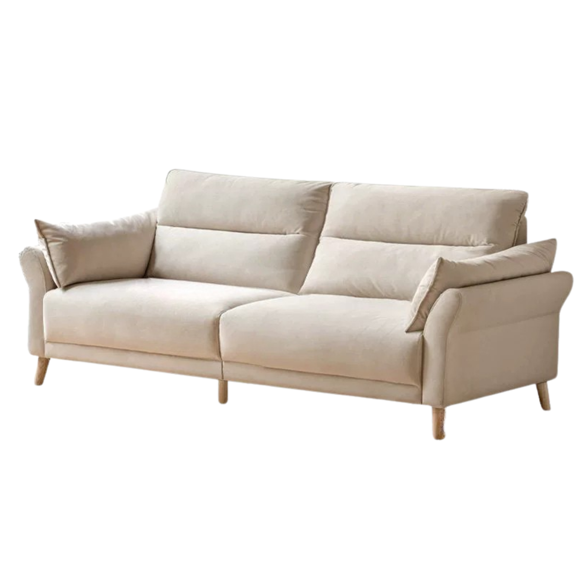 Modern High Back Fabric Sofa with Scratch Resistant Upholstery