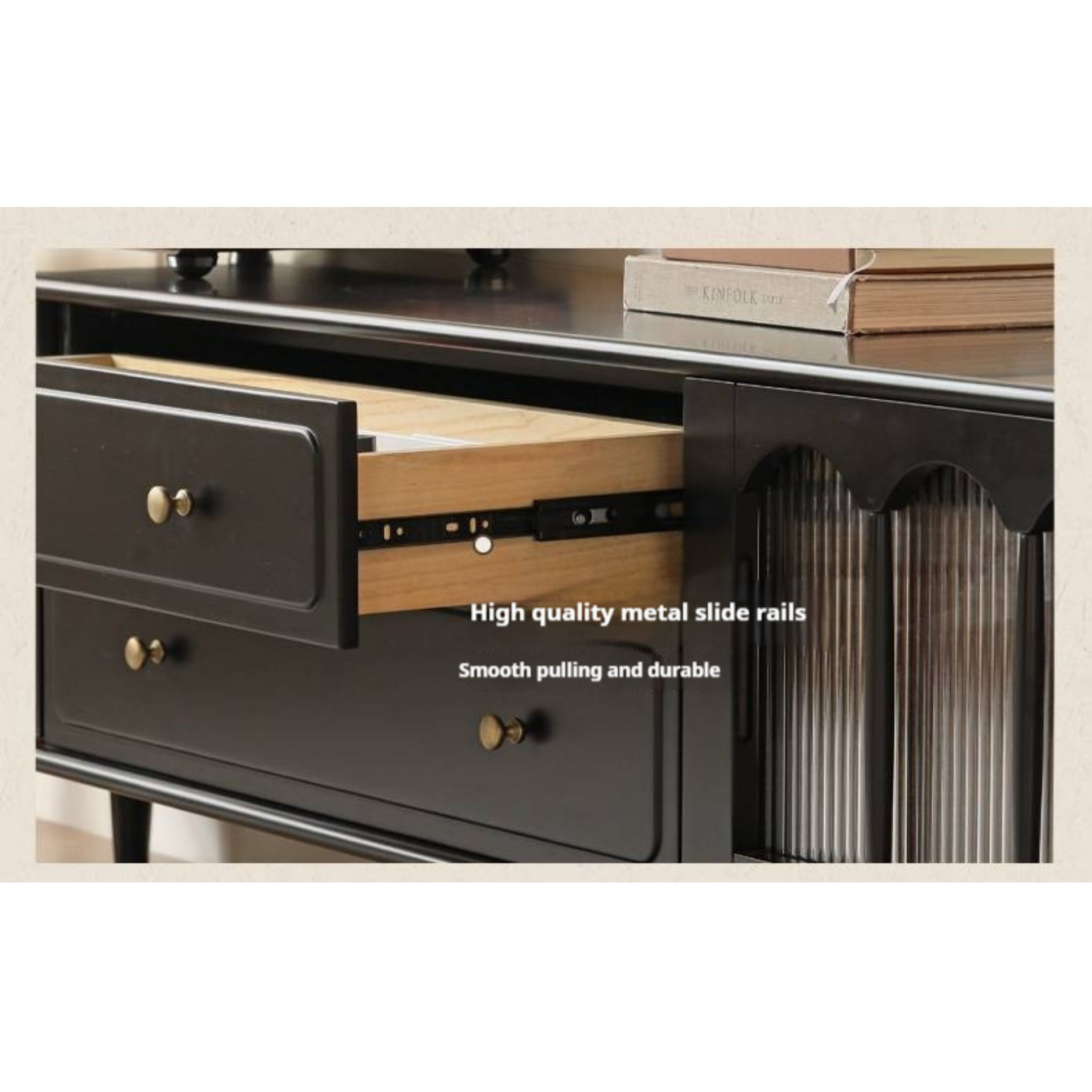 Solid RubberWood French Retro TV Stand