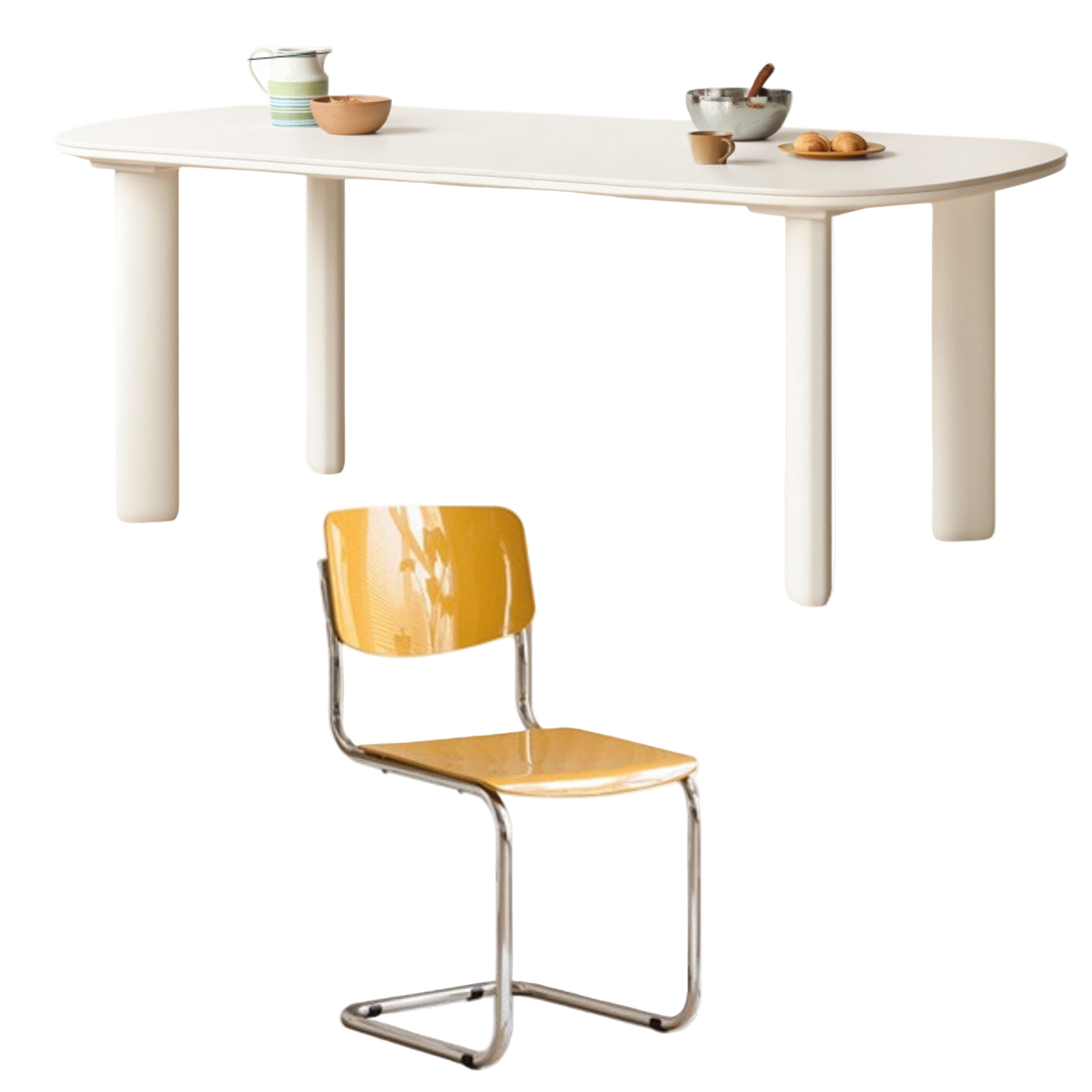 Poplar Rock Plated Oval Dining Table