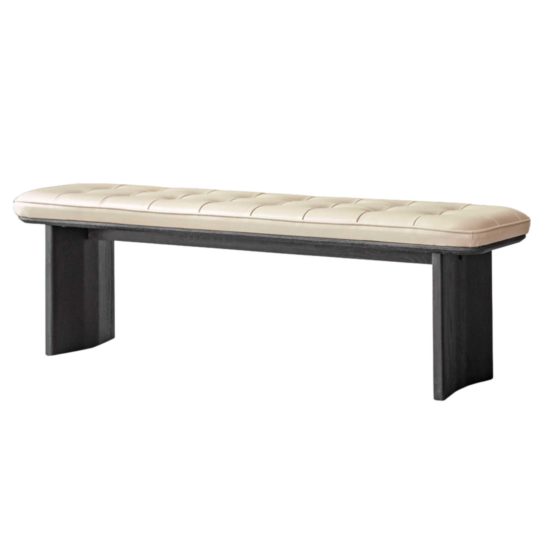 Oak Solid Wood Luxury First-Layer Yellow Cowhide Seat Bench